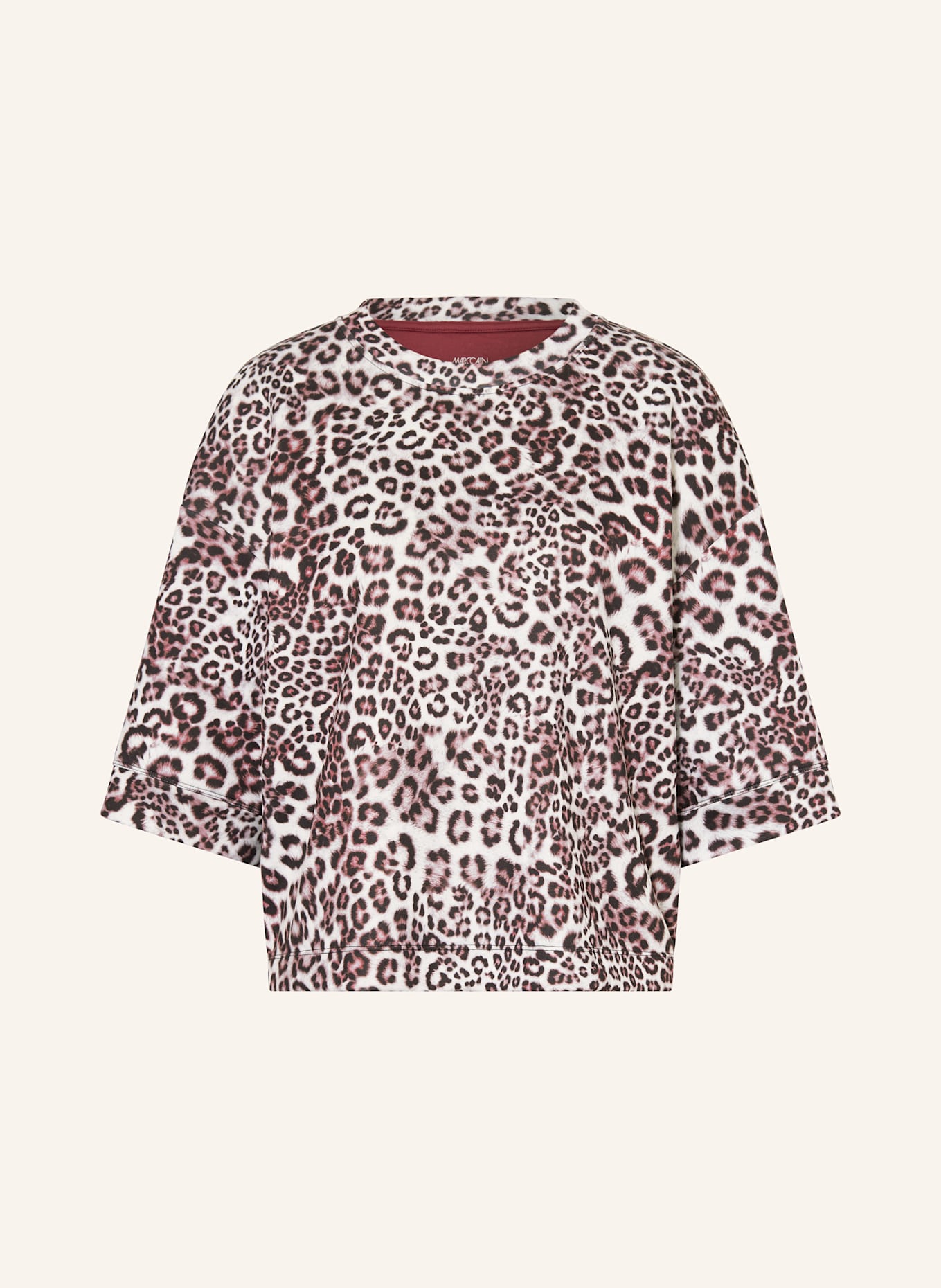 MARC CAIN Oversized-Shirt: CREME / HELLLILA / SCHWARZ