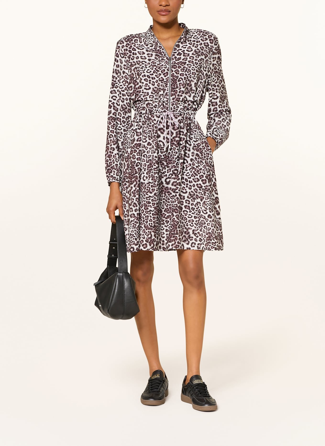 MARC CAIN Sukienka: BIAŁY / CZARNY / BRĄZOWY