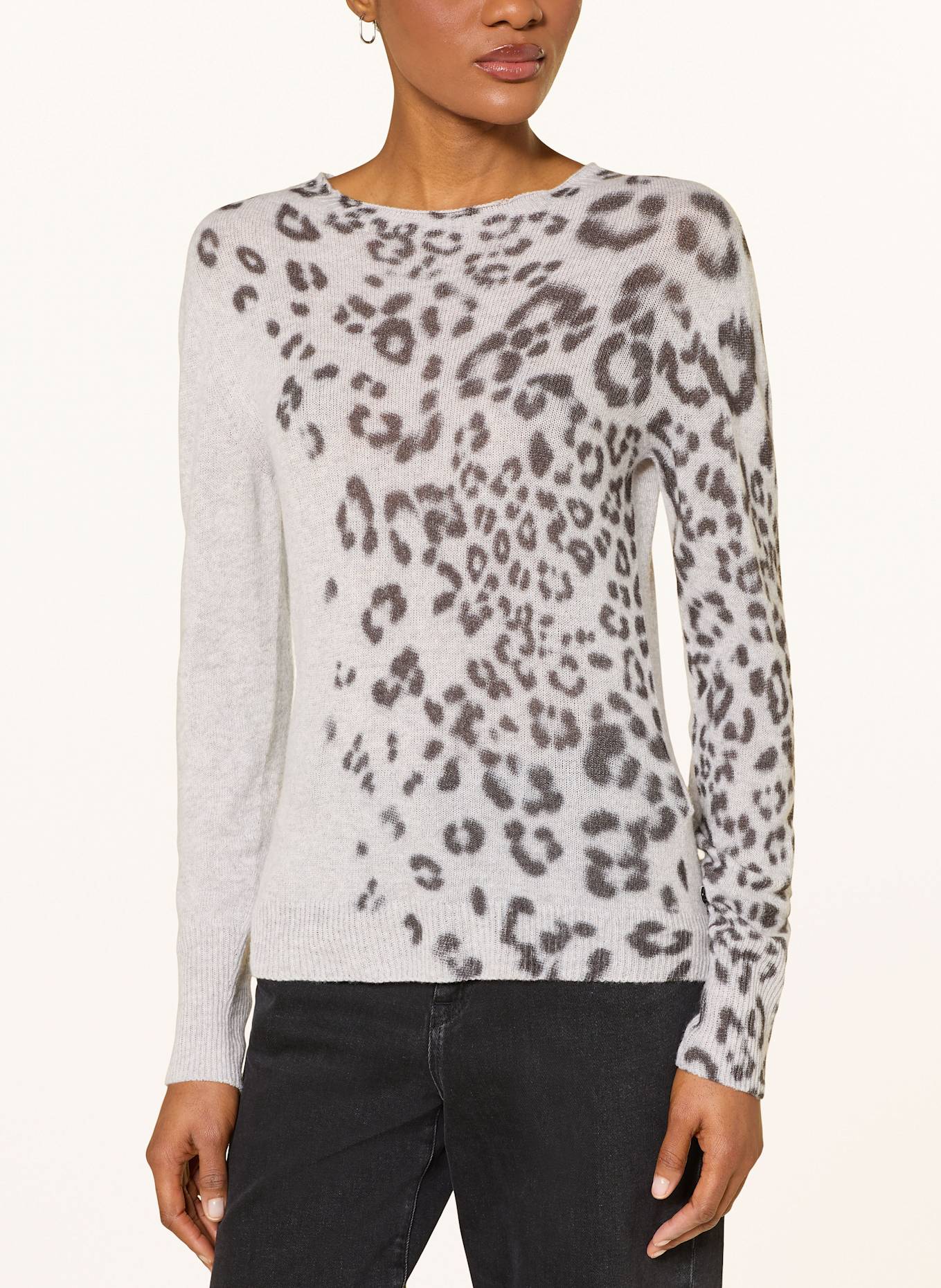 MARC CAIN Sweter: SZARONIEBIESKI / CZARNY