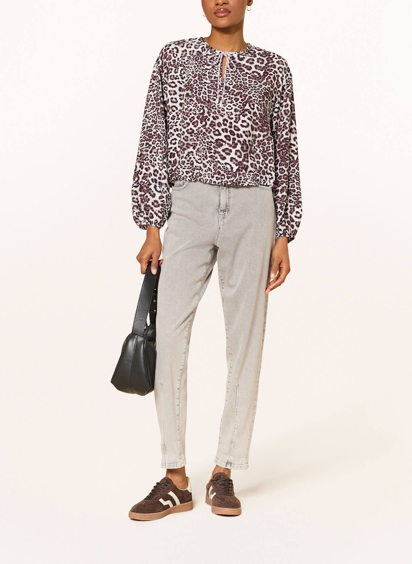 MARC CAIN Bluzka: BIAŁY / CZARNY / BRUDNY RÓŻ