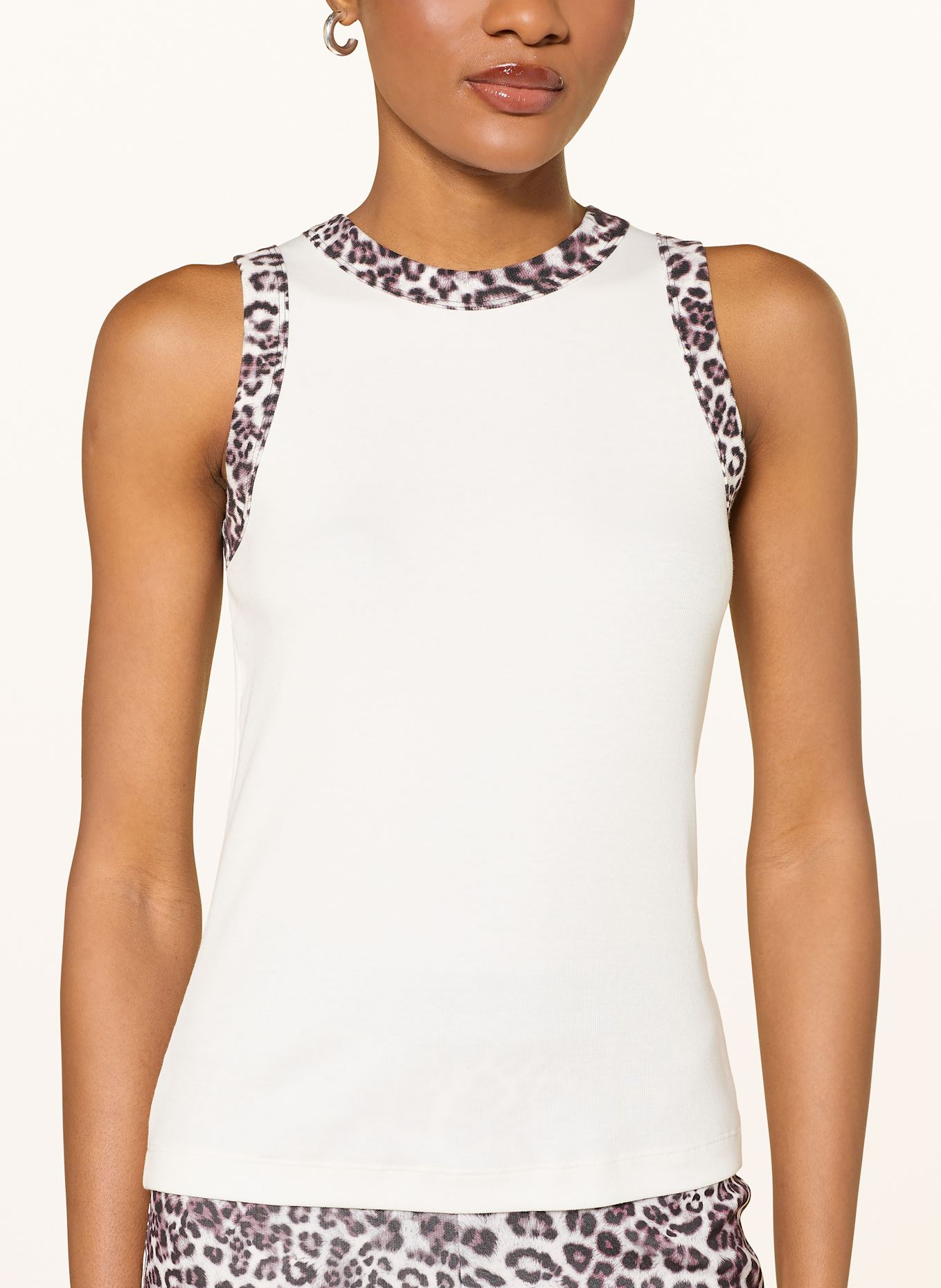 MARC CAIN Haut: BLANC / NOIR / LILAS CLAIR