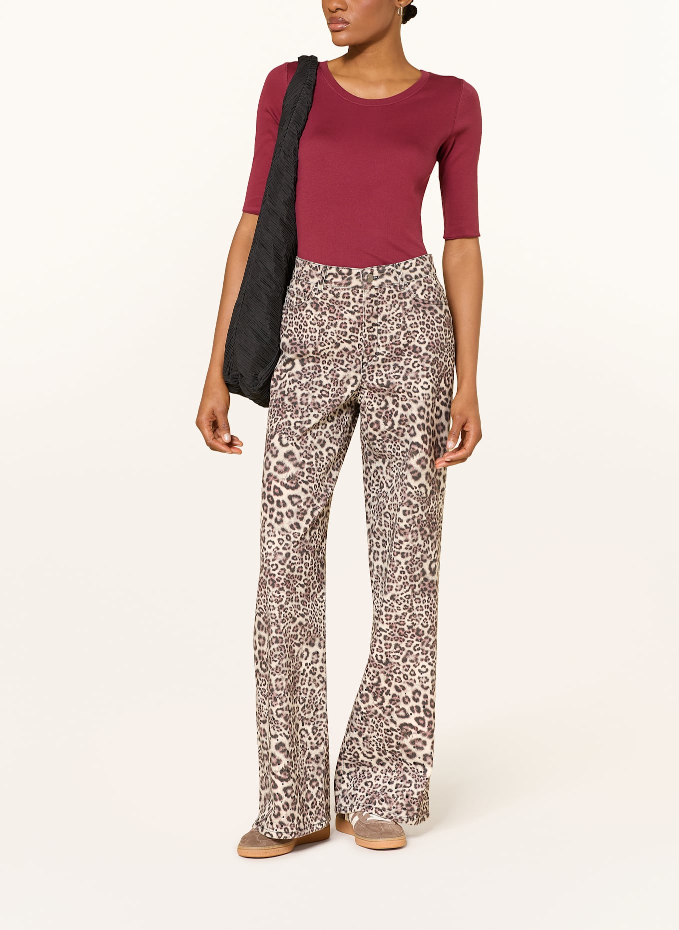 MARC CAIN Chemise à manches 3/4: ROUGE FONCÉ