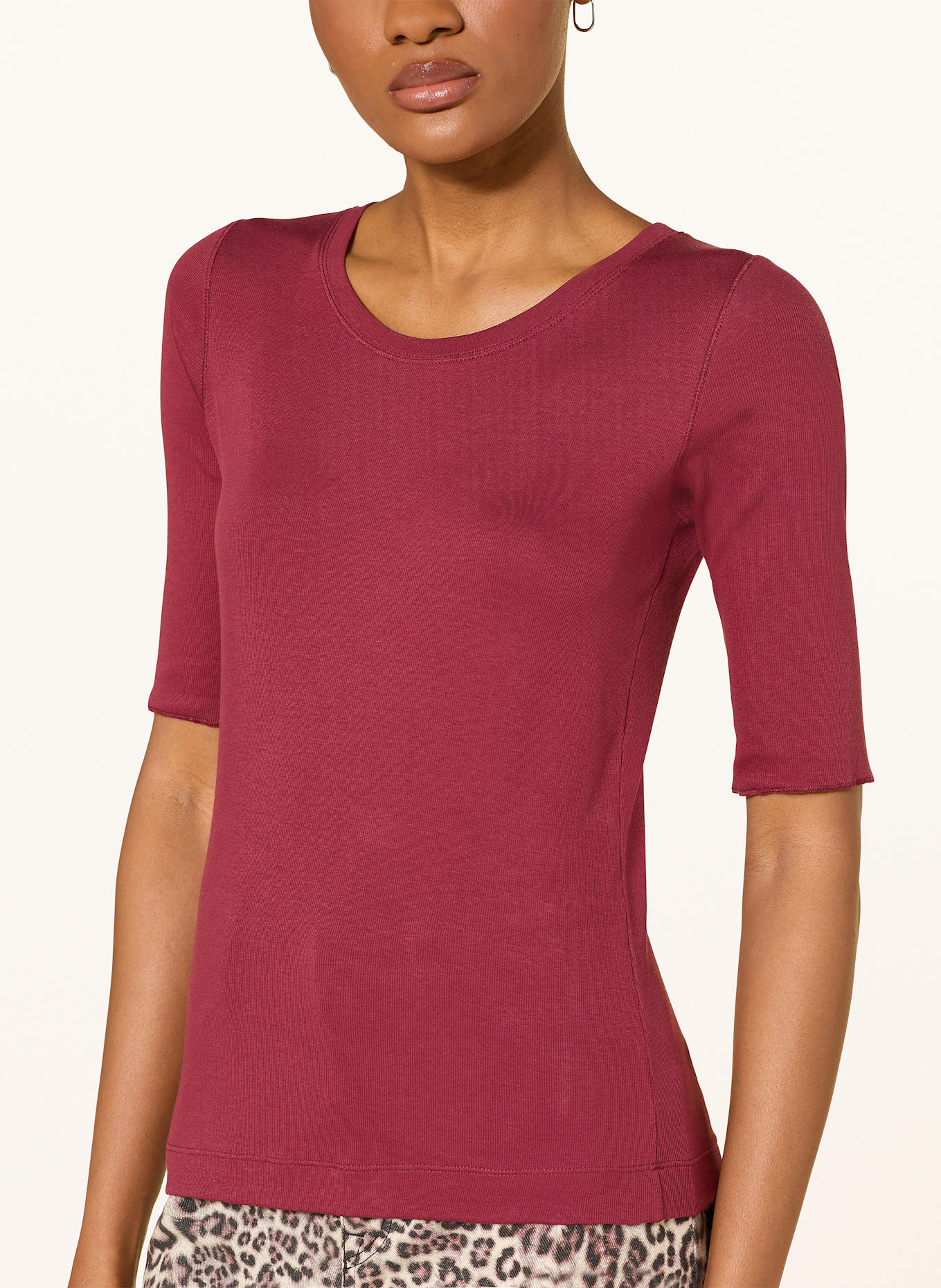 MARC CAIN Chemise à manches 3/4: ROUGE FONCÉ