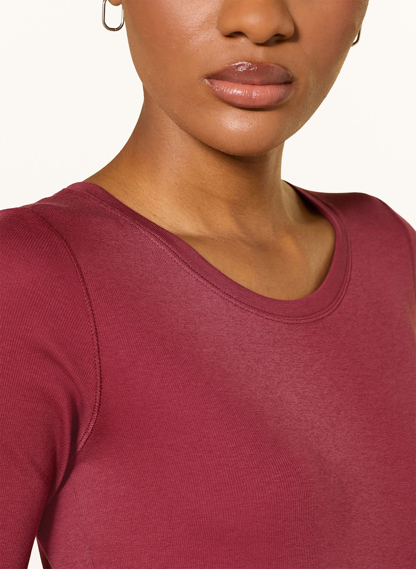 MARC CAIN Chemise à manches 3/4: ROUGE FONCÉ