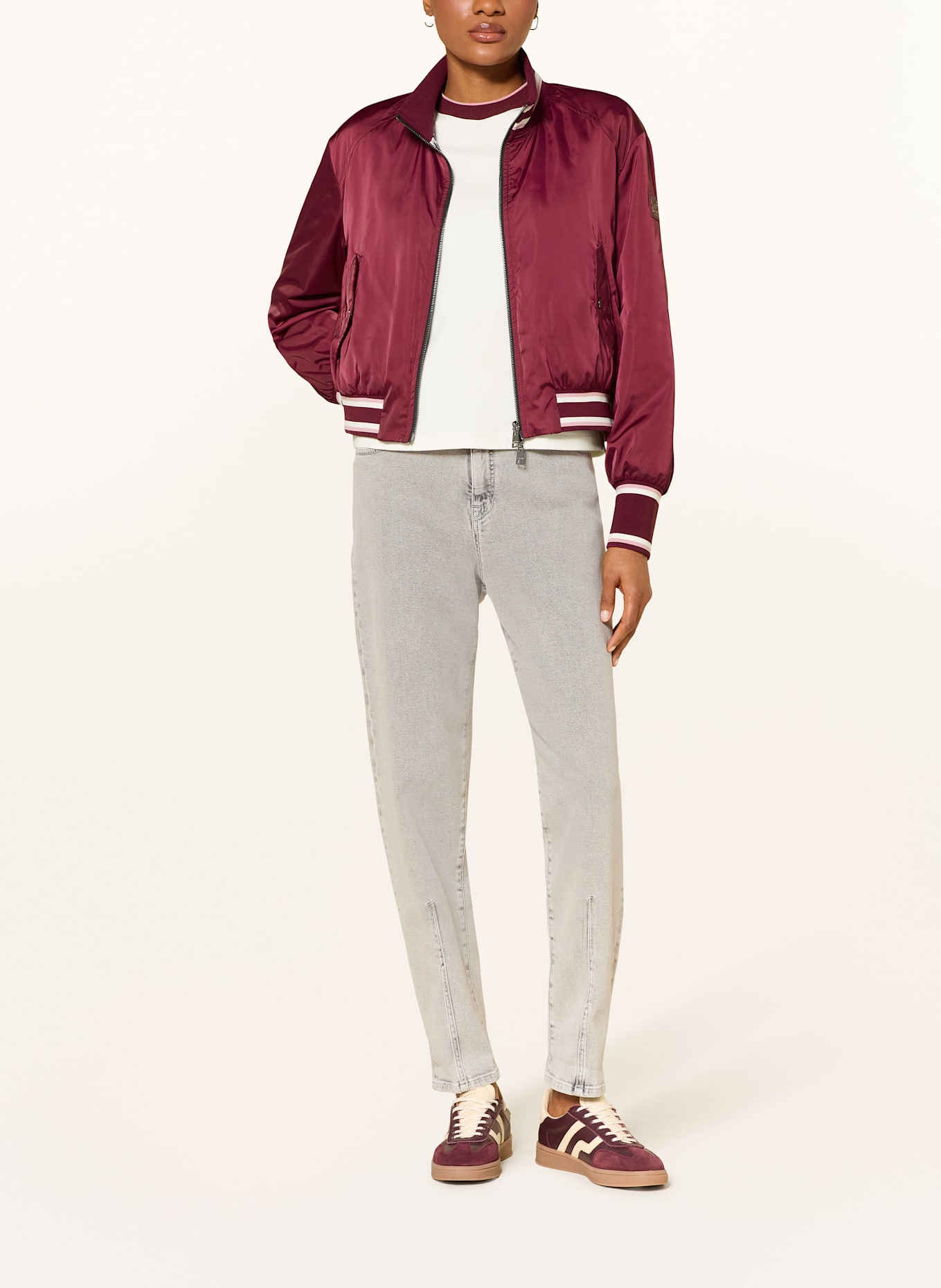 MARC CAIN Blouson zum Wenden: DUNKELROT / WEISS / PINK