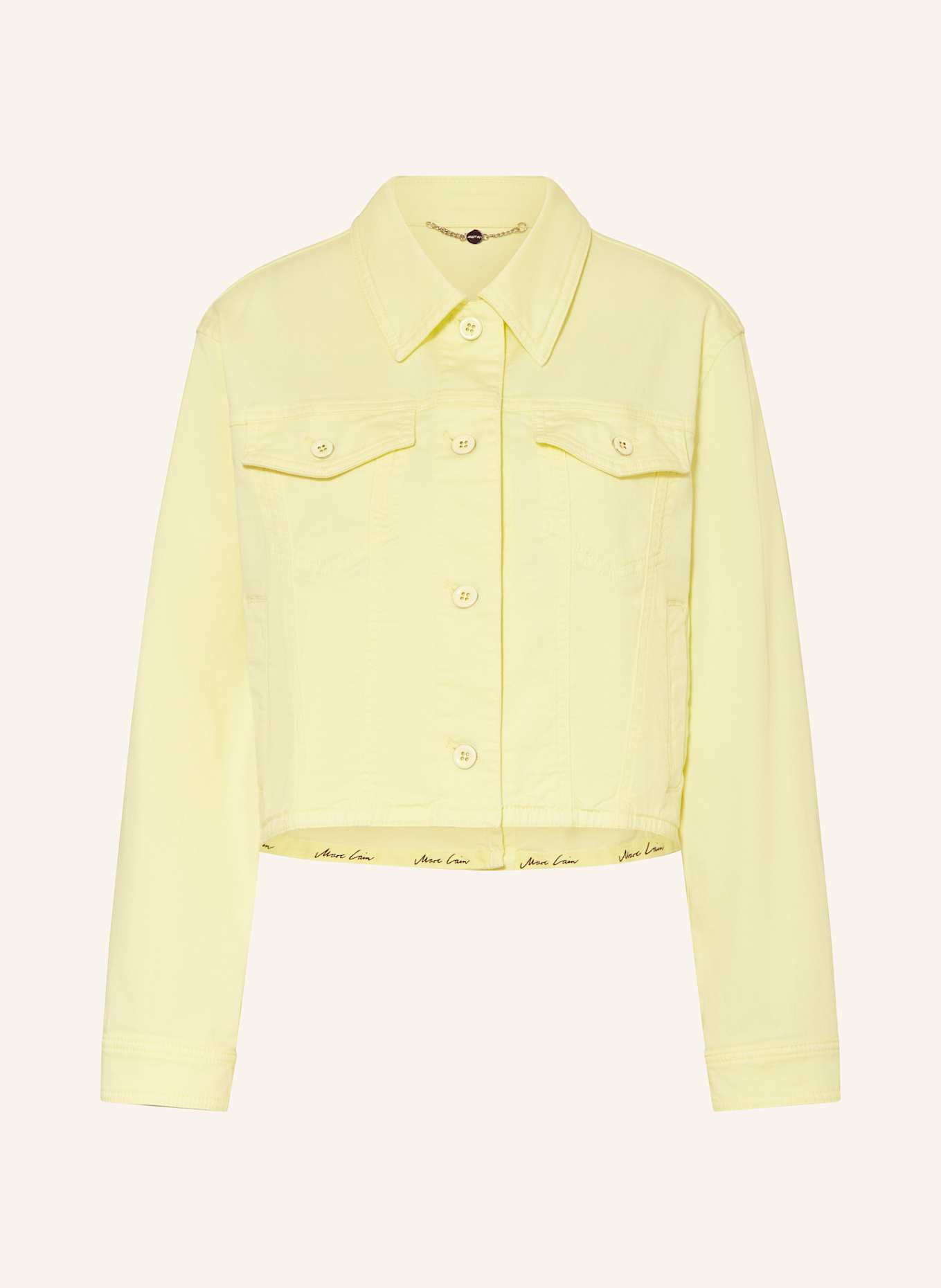 MARC CAIN Kurtka jeansowa: JASNOŻÓŁTY