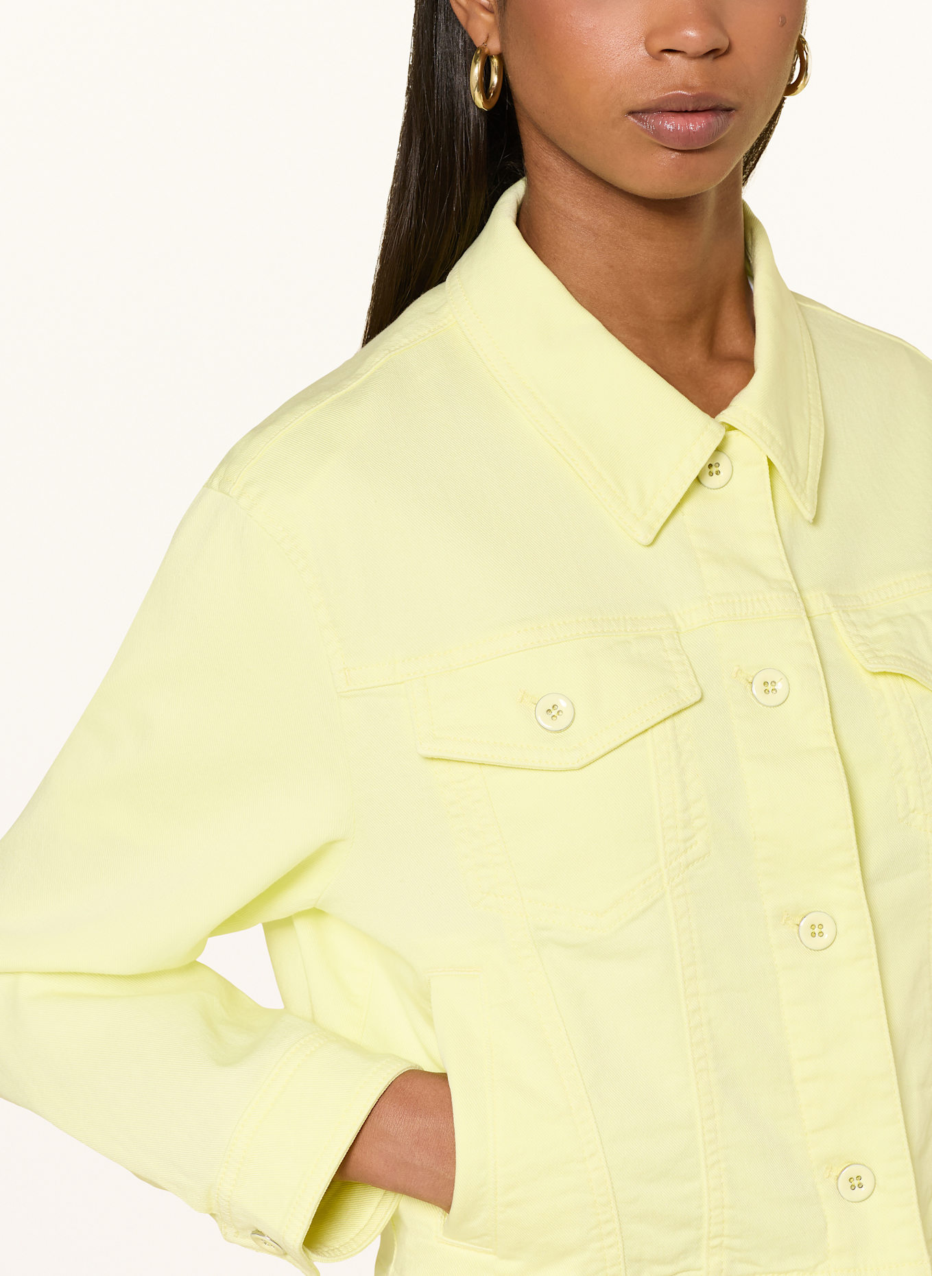 MARC CAIN Kurtka jeansowa: JASNOŻÓŁTY