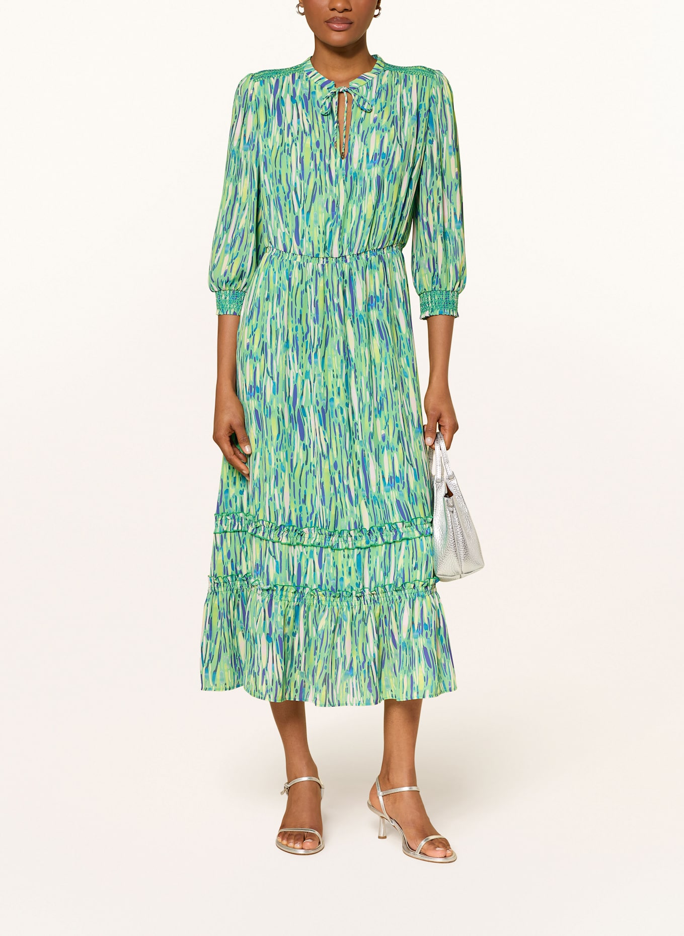 MARC CAIN Kleid mit 3/4-Ärmel: 550 bright jade