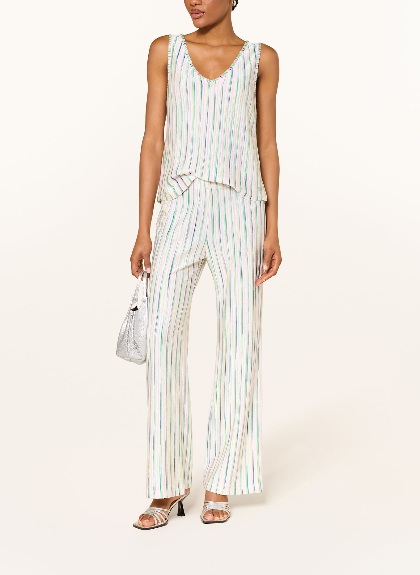 MARC CAIN Strickhose mit Glitzergarn: 255 pink tulle