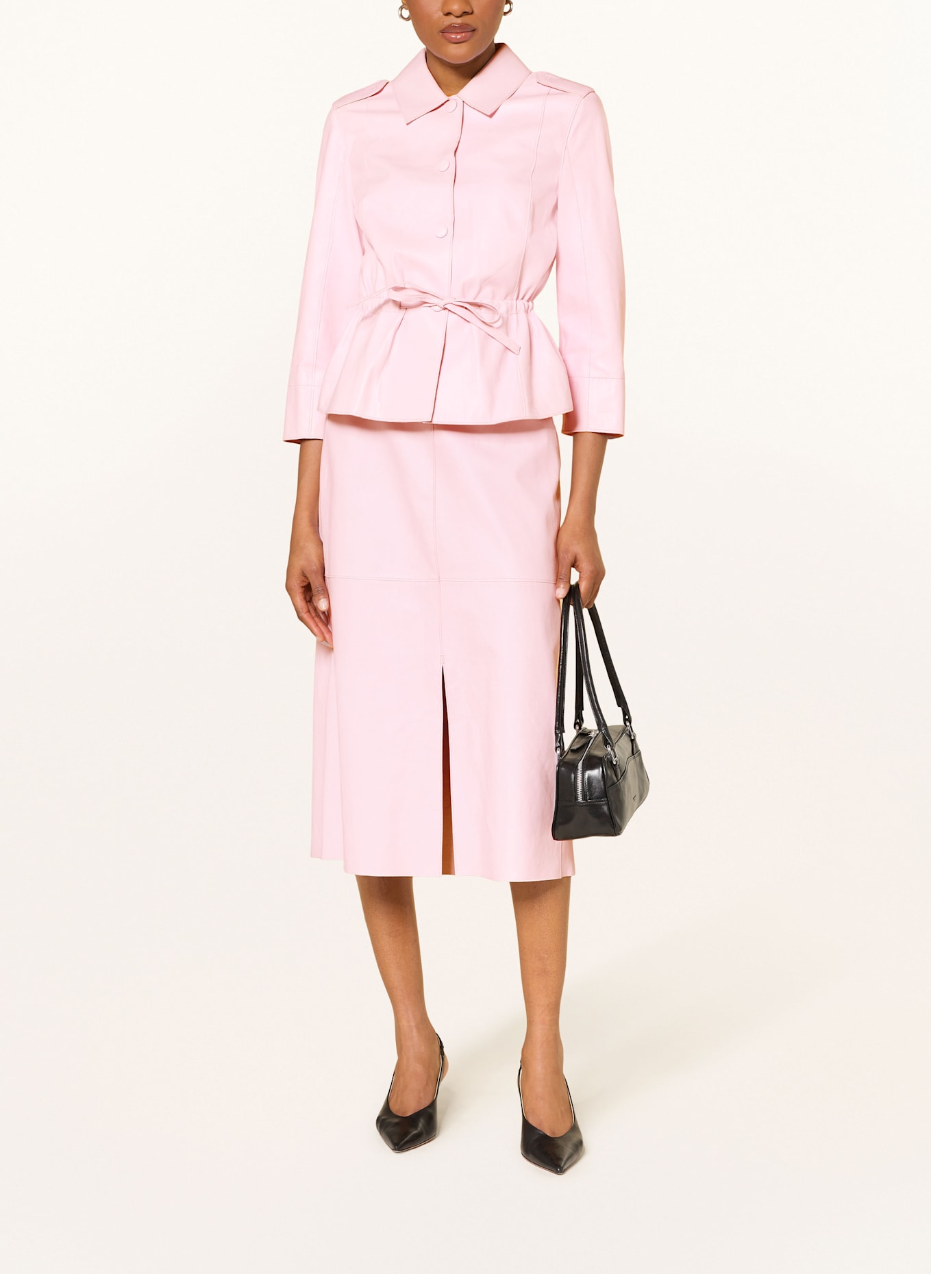 MARC CAIN veste en cuir: 255 pink tulle