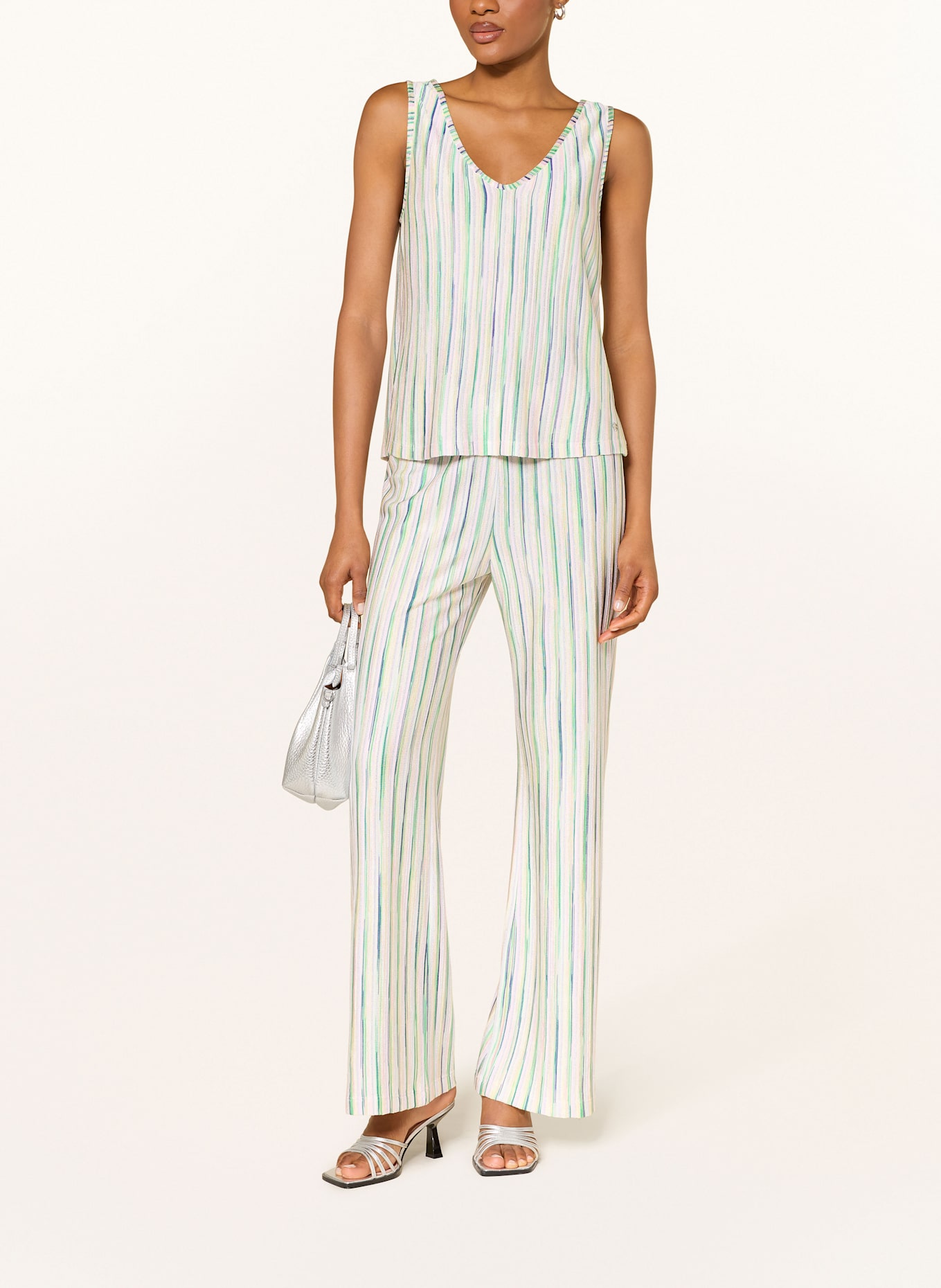 MARC CAIN Stricktop mit Glitzergarn: 255 pink tulle