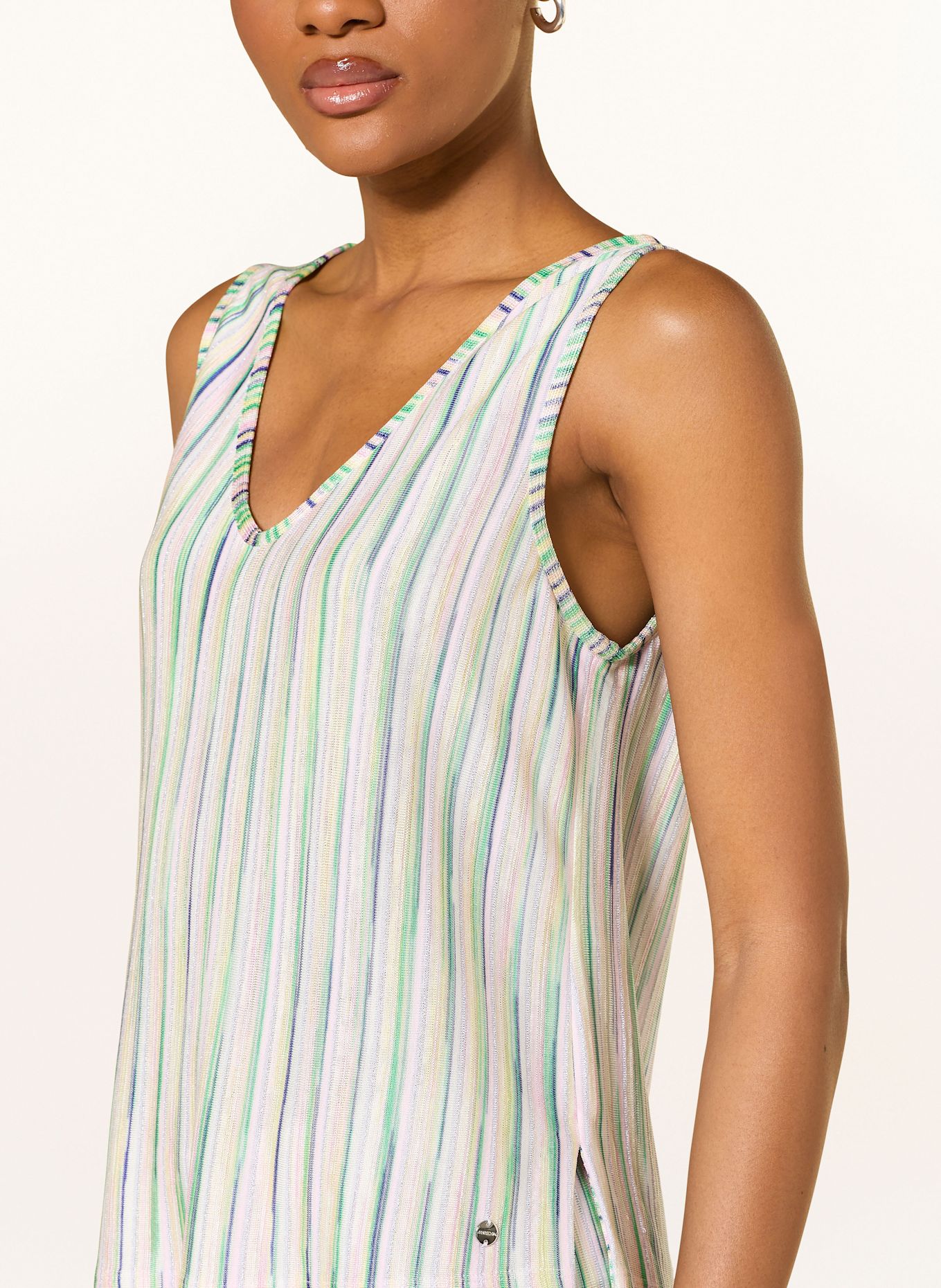 MARC CAIN Stricktop mit Glitzergarn: 255 pink tulle