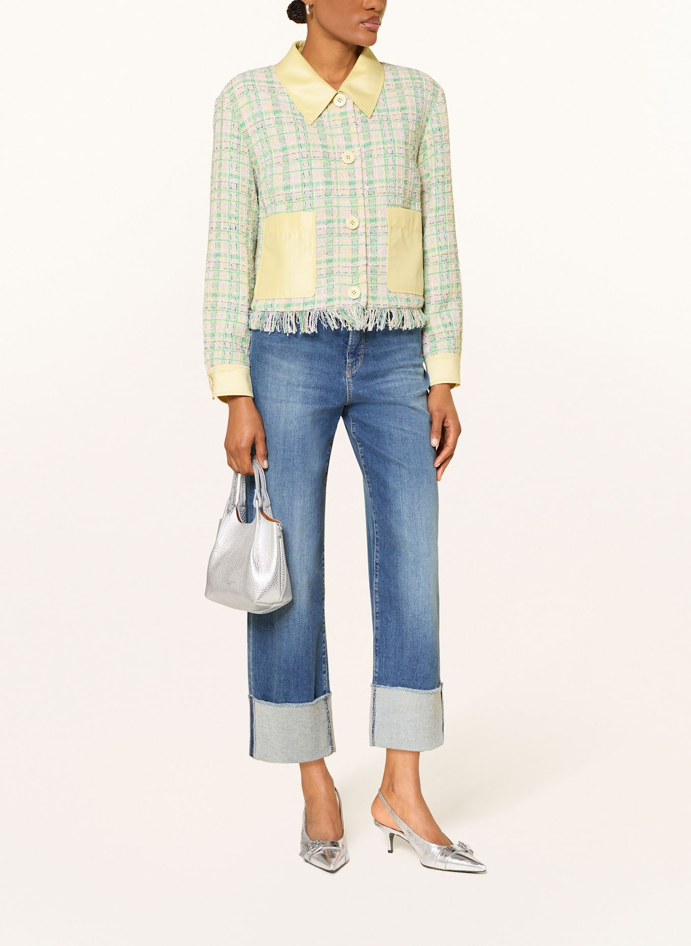 MARC CAIN Tweed-Jacke: 255 pink tulle