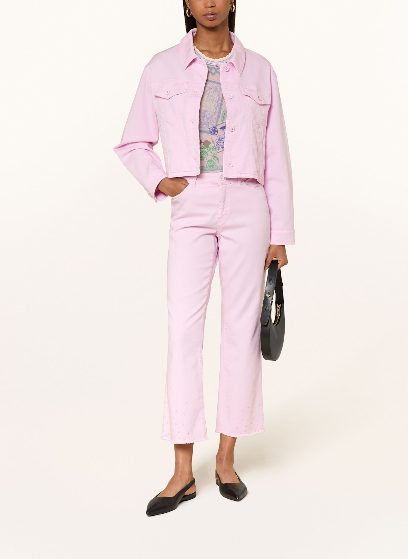 MARC CAIN Jeansy 7/8 FORLI: 255 pink tulle