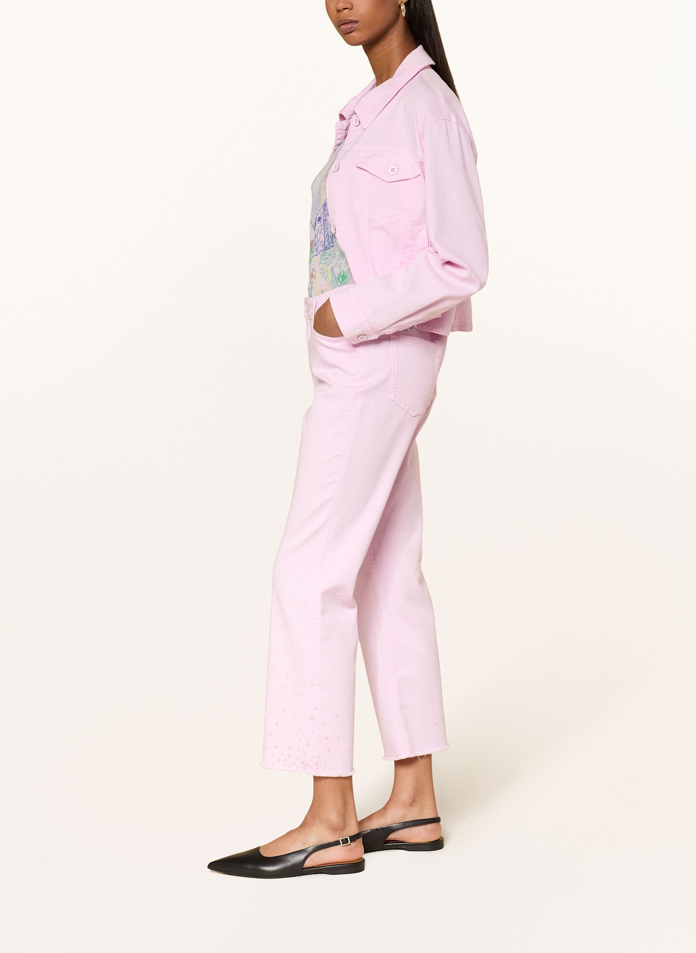 MARC CAIN Jeansy 7/8 FORLI: 255 pink tulle