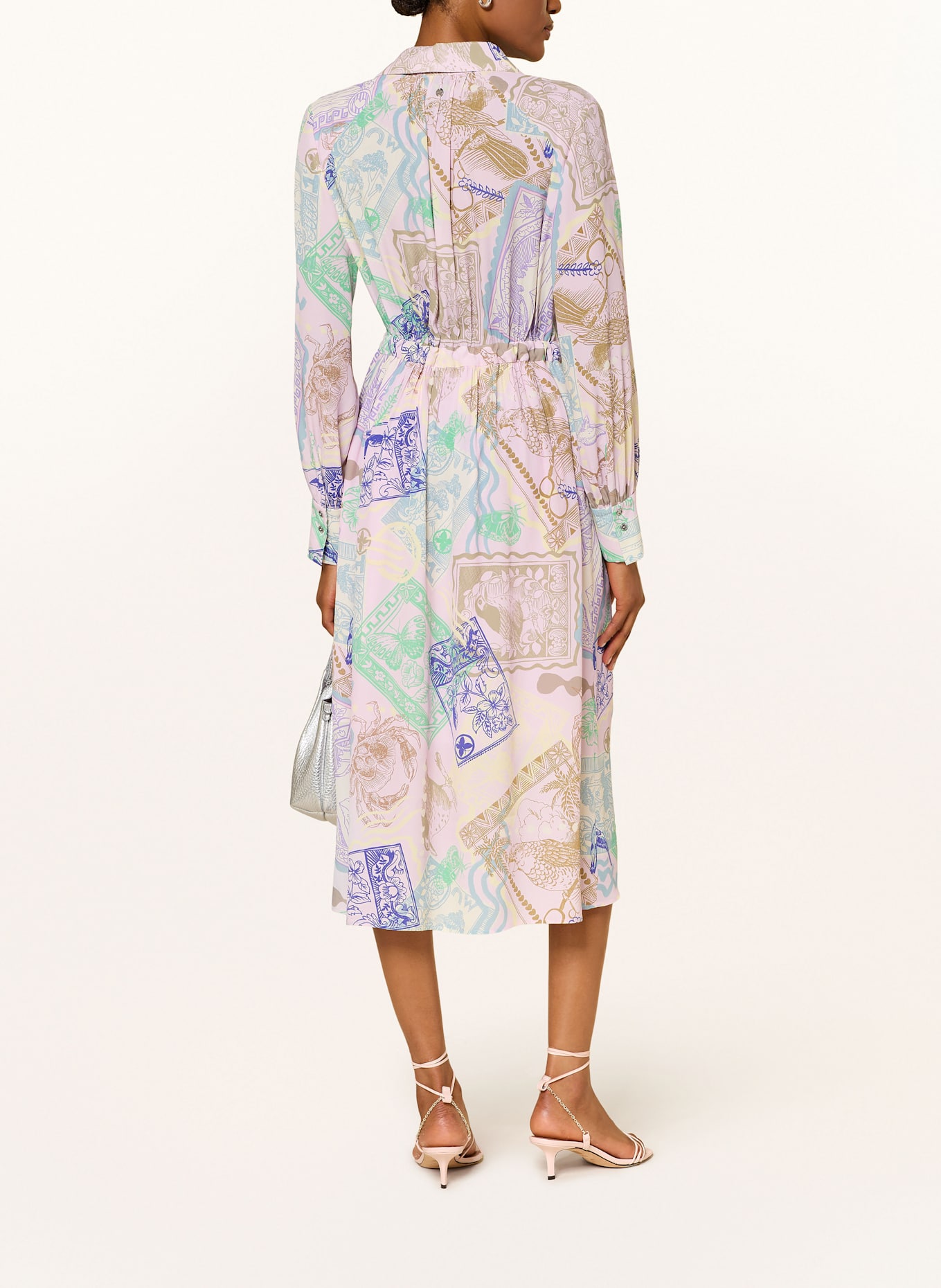 MARC CAIN Hemdblusenkleid mit Seide: 255 pink tulle