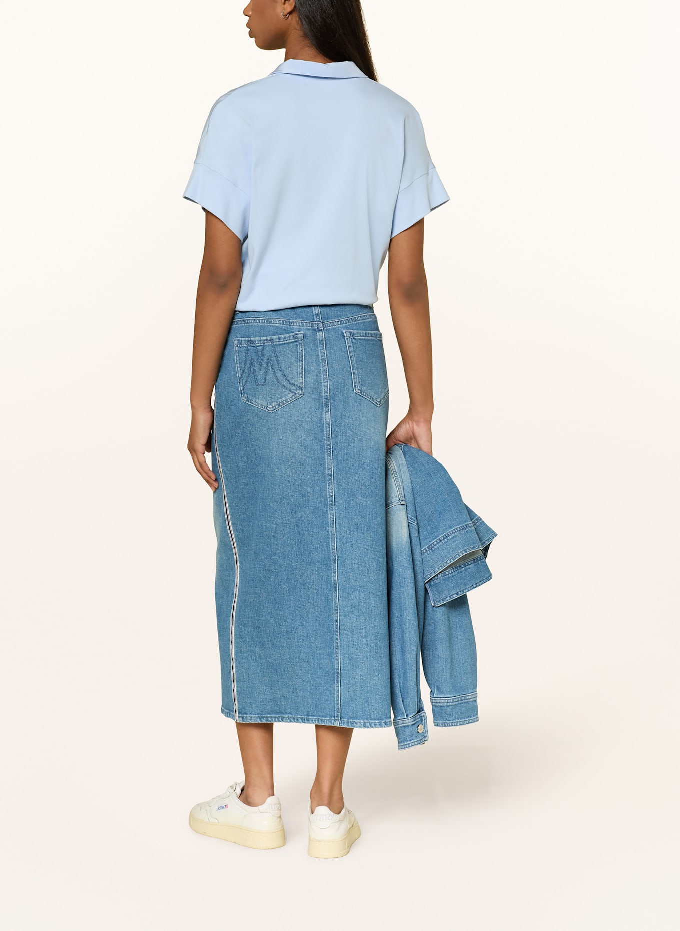 MARC CAIN Blusenshirt im Materialmix: 316 skyway new