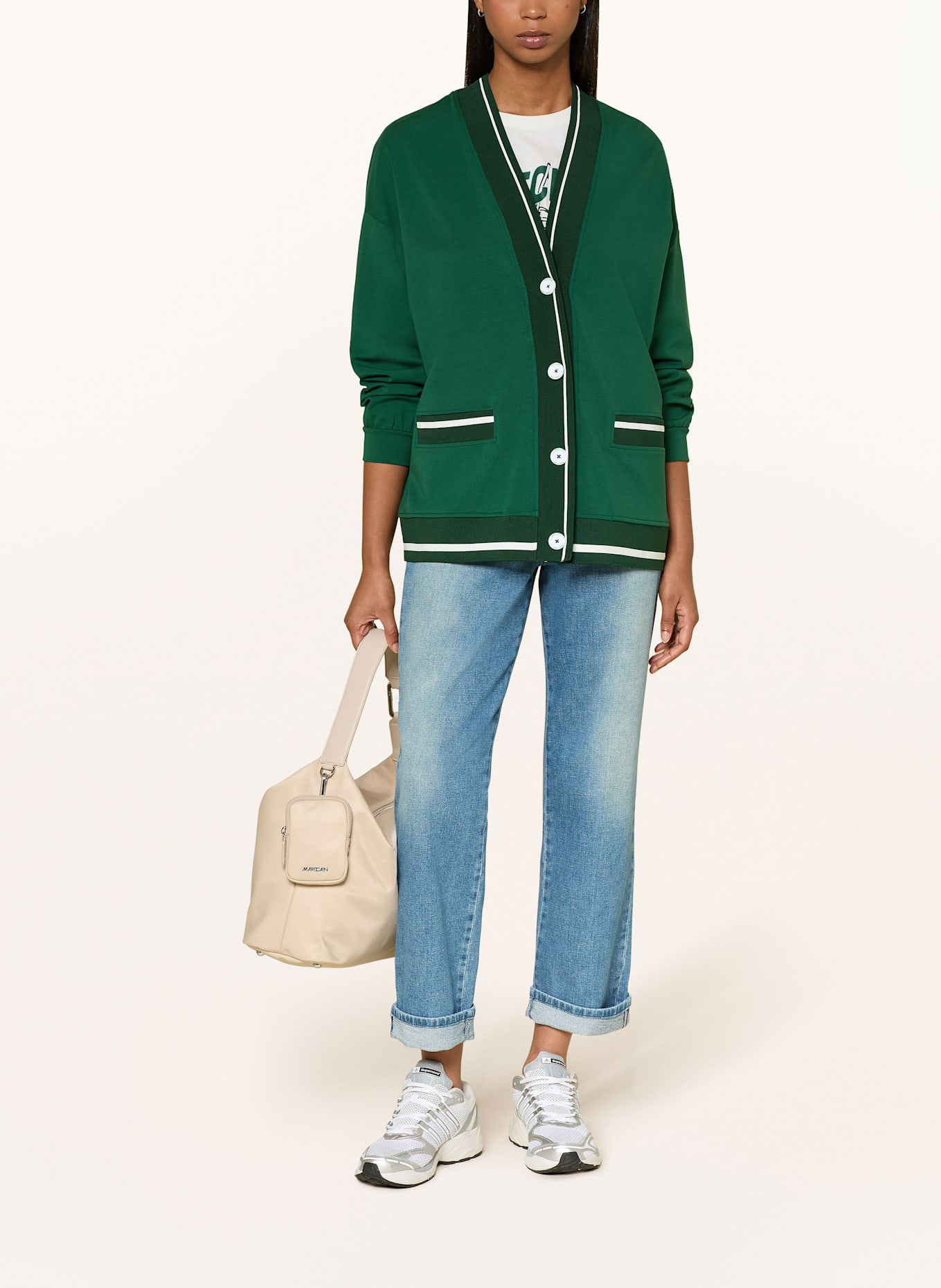 MARC CAIN Mikinová bunda: 556 dark jade green