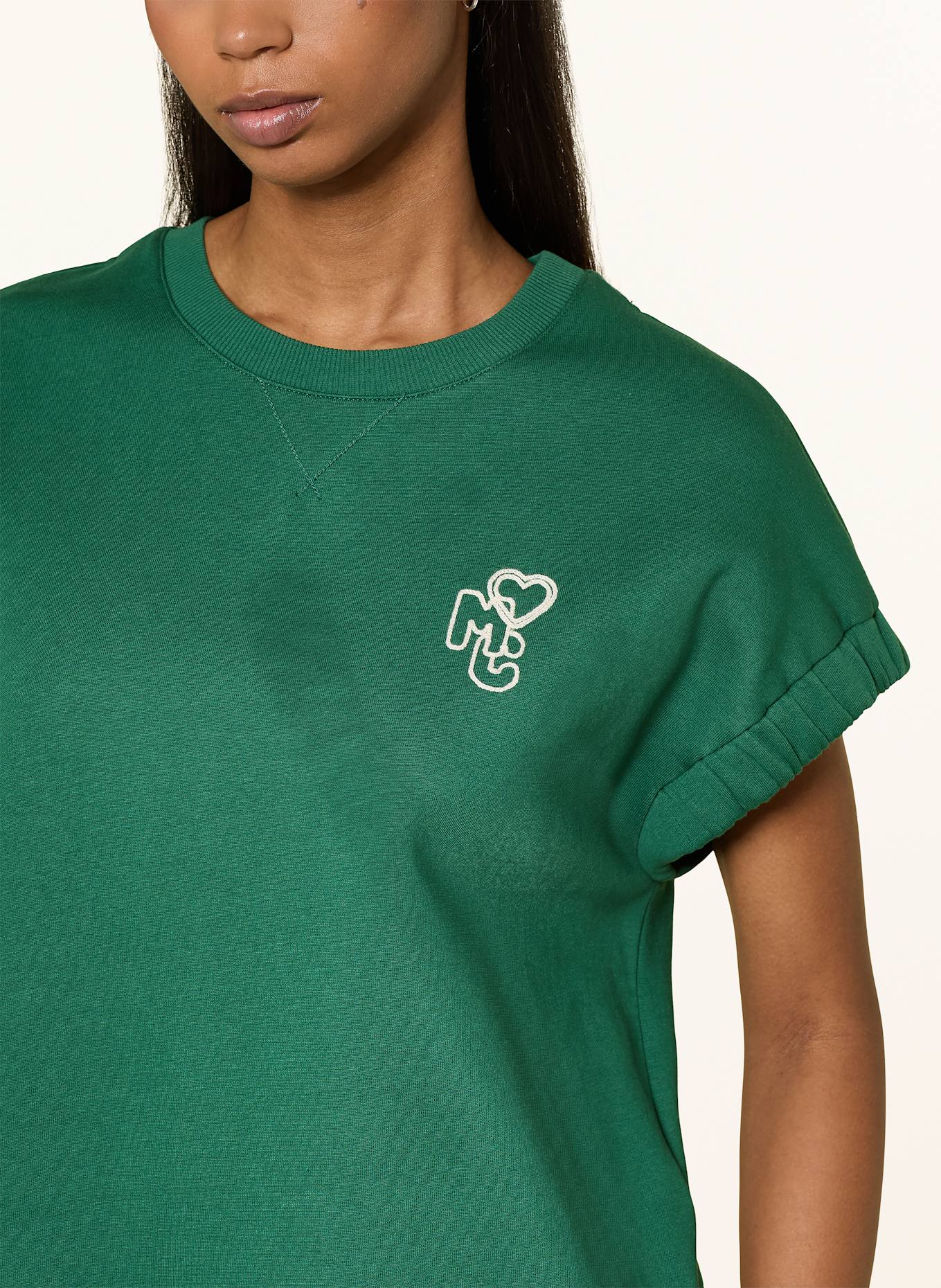 MARC CAIN Sweatshirt: 556 dark jade green