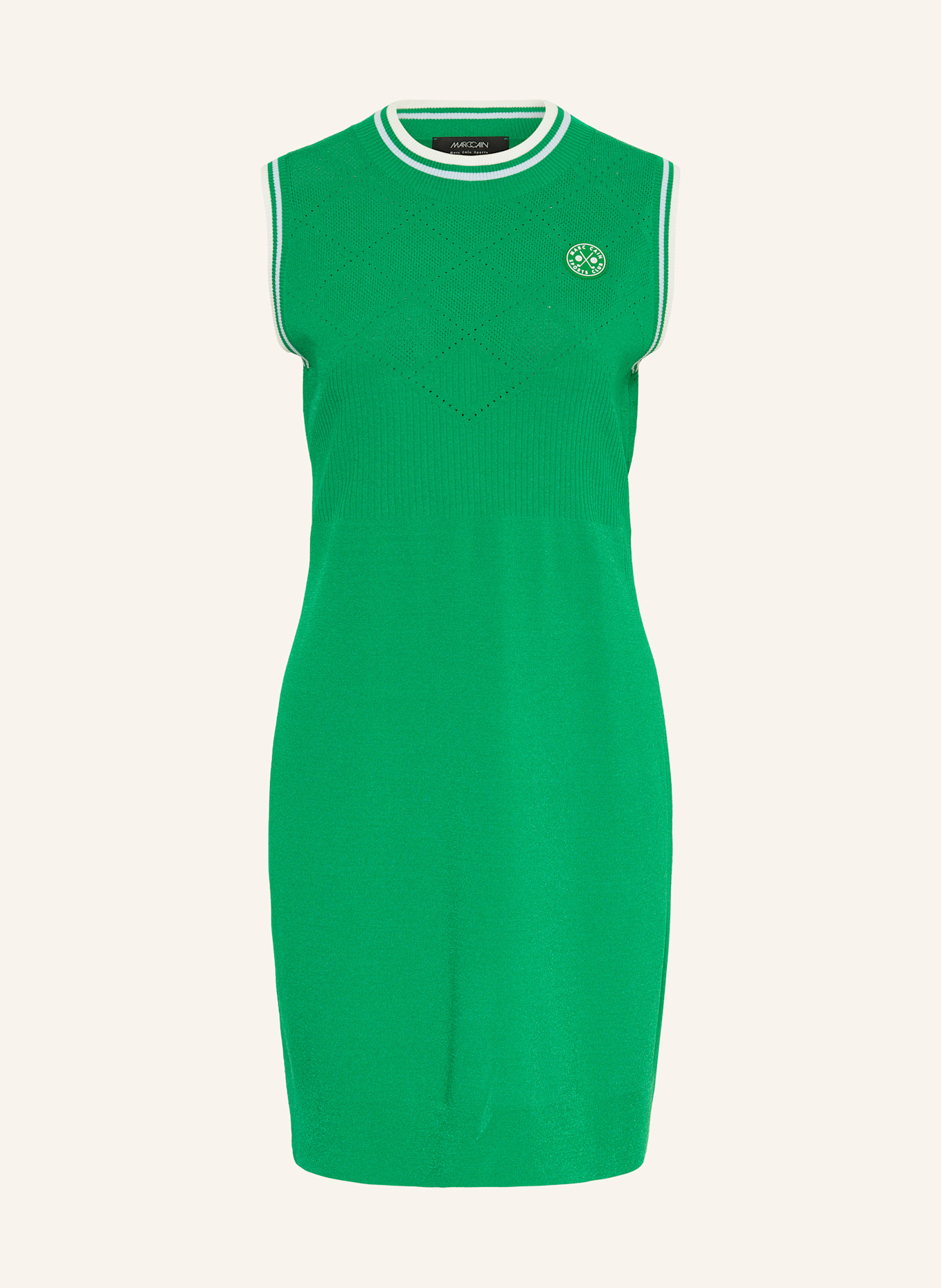 MARC CAIN Strickkleid: 554 bright emerald new