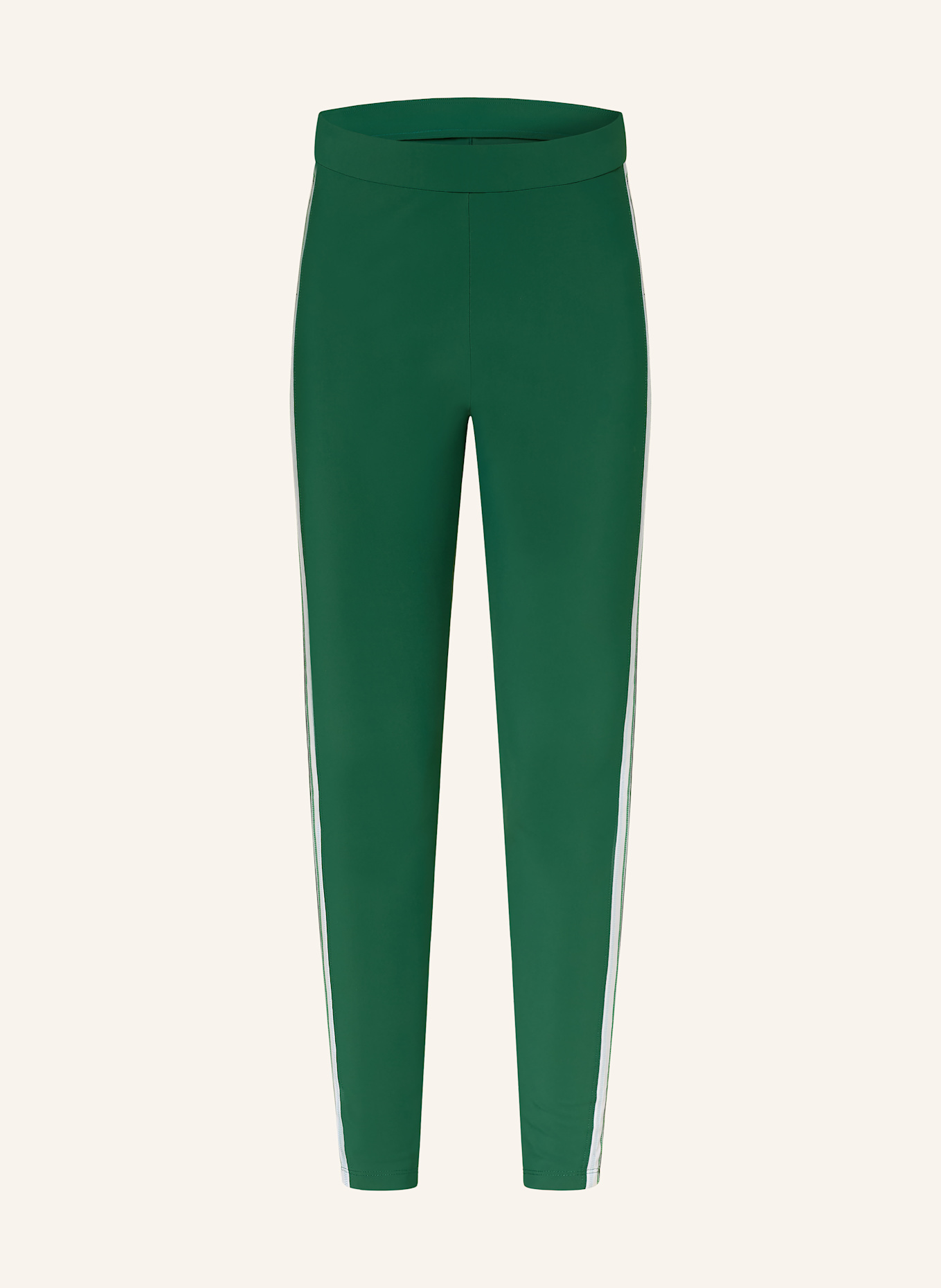 MARC CAIN Legíny s galonovými pruhy: 556 dark jade green