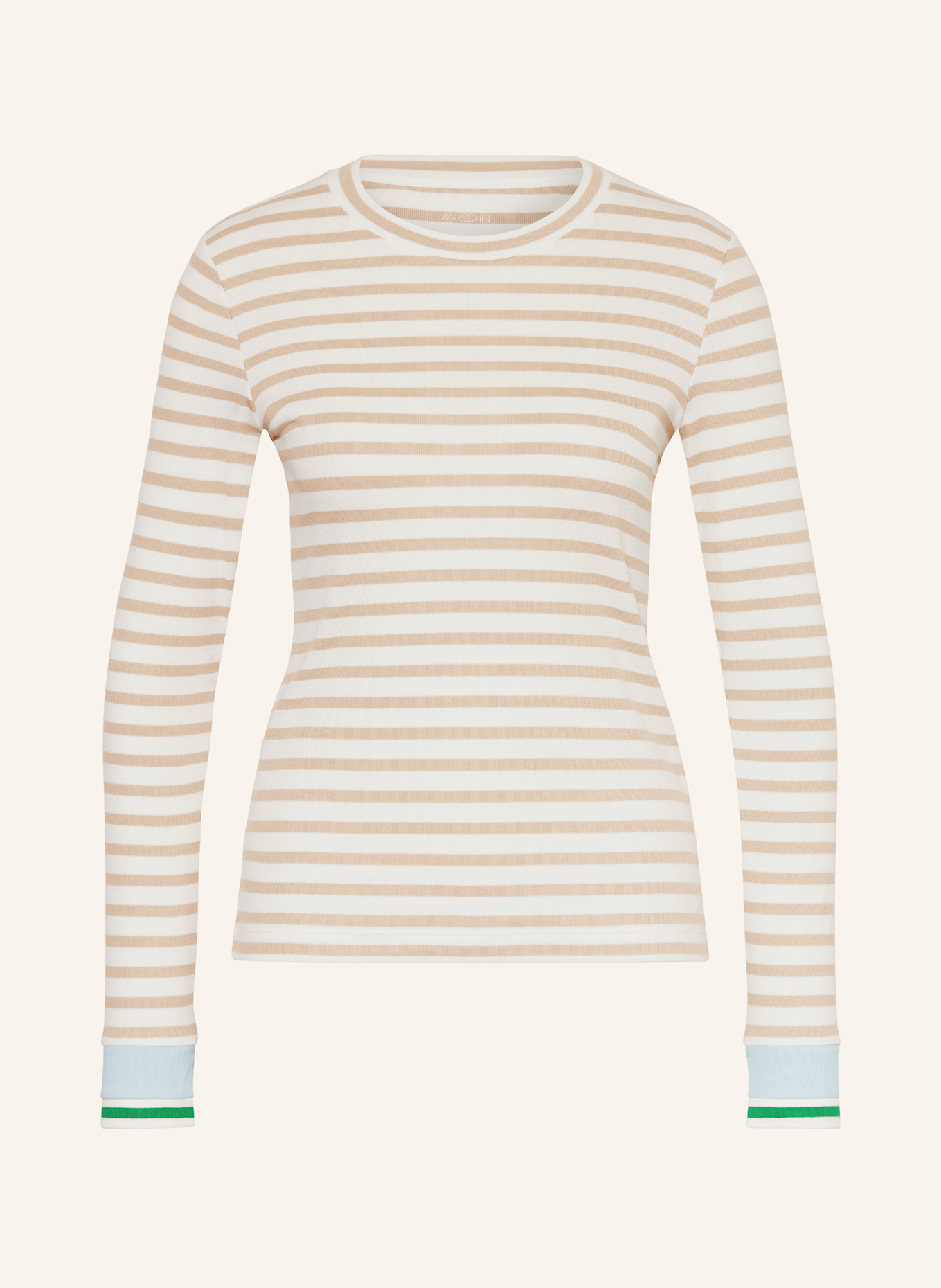 MARC CAIN Tričko s dlouhým rukávem: 610 light stone