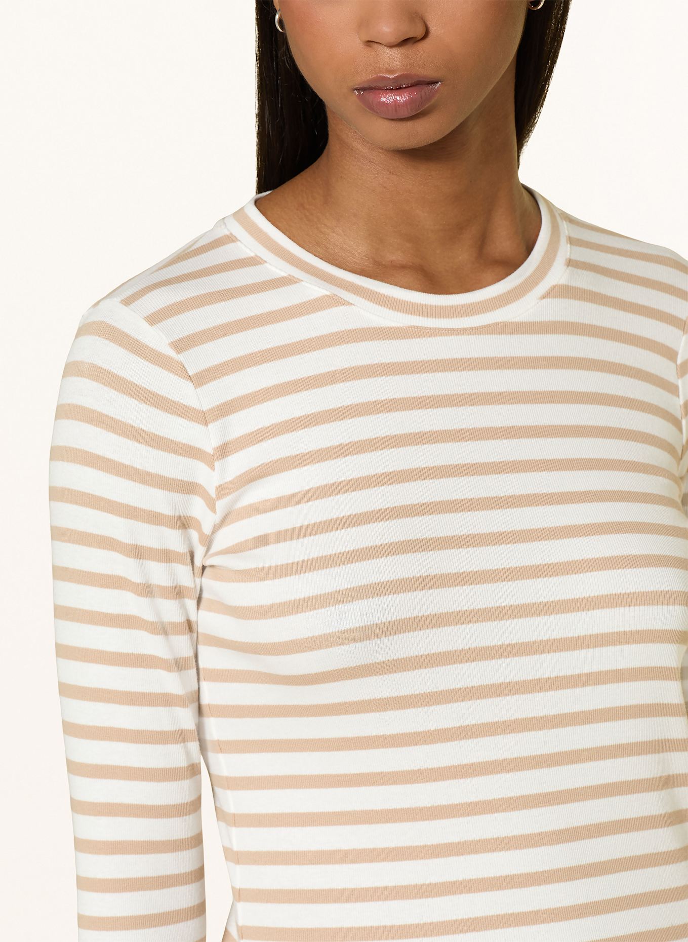 MARC CAIN Tričko s dlouhým rukávem: 610 light stone