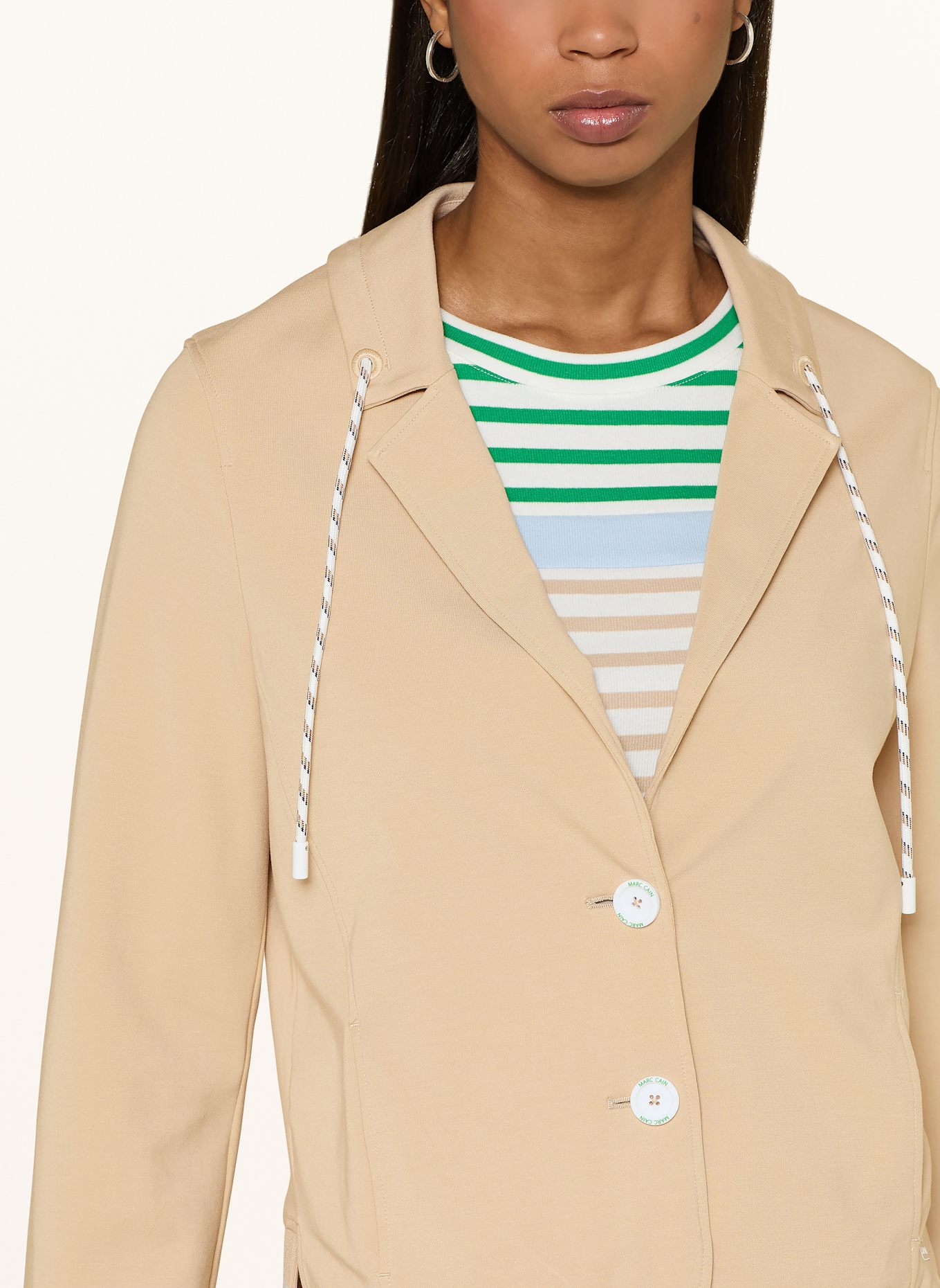 MARC CAIN Jerseyblazer: 610 light stone