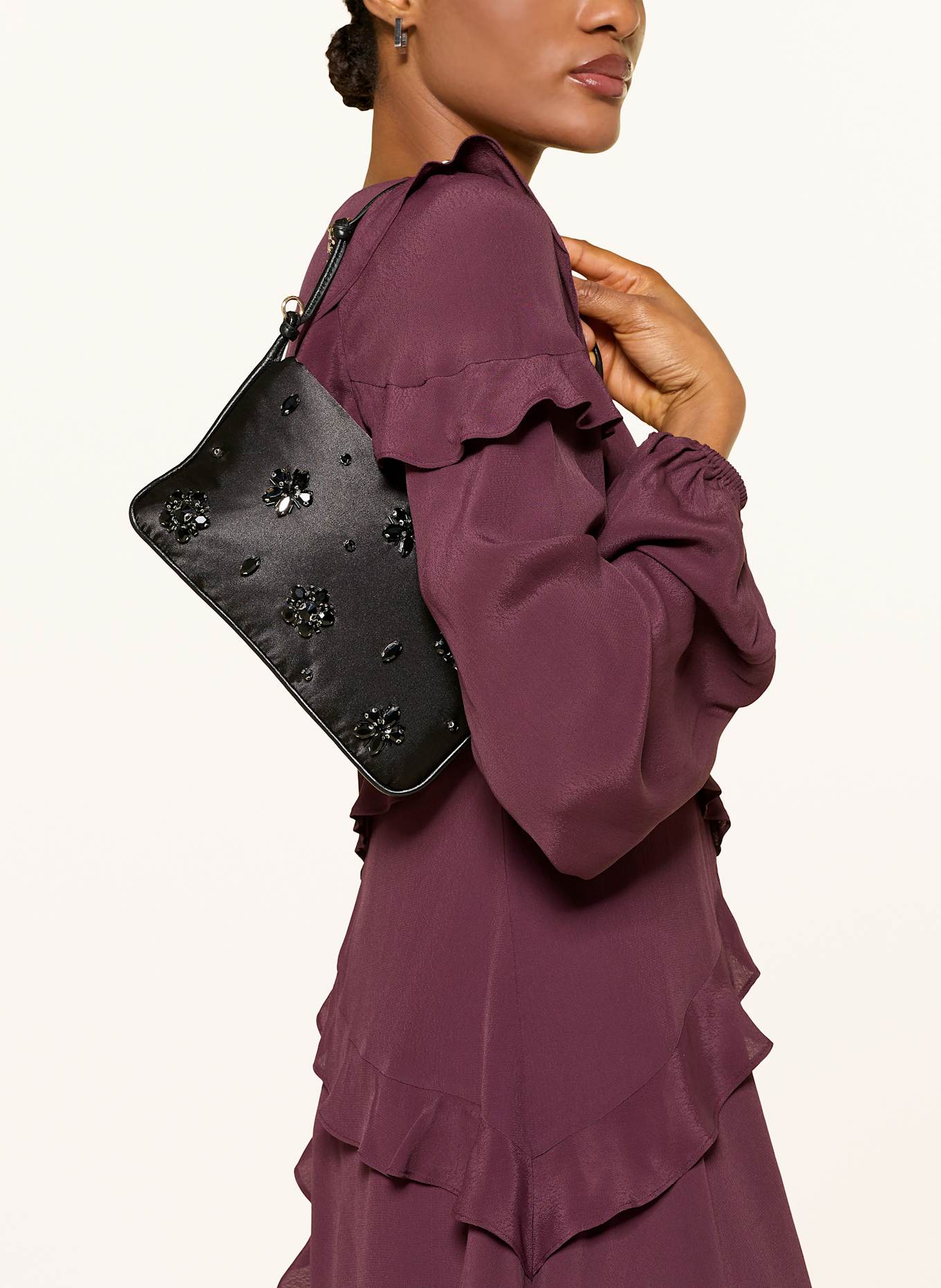 FURLA Torebka z ozdobnymi kamykami: CZARNY