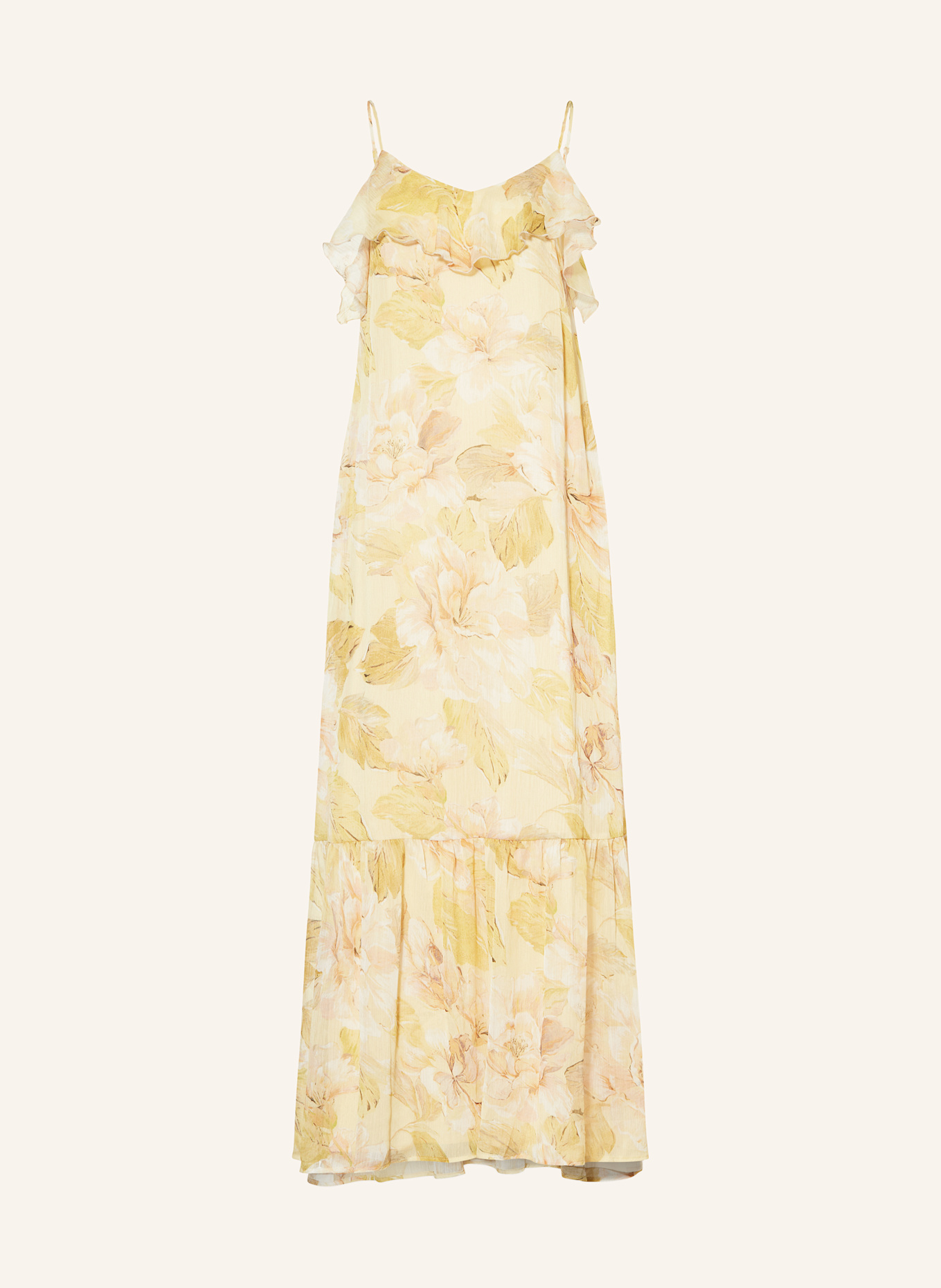 MRS & HUGS Sukienka z wolantami: ECRU / JASNOPOMARAŃCZOWY / BEŻOWY