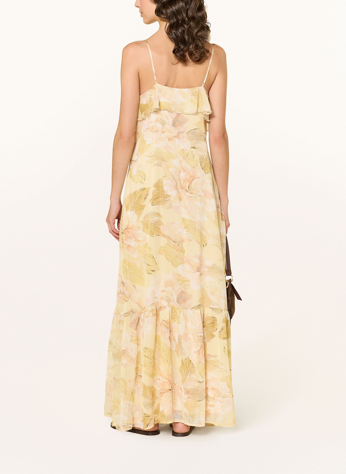 MRS & HUGS Sukienka z wolantami: ECRU / JASNOPOMARAŃCZOWY / BEŻOWY