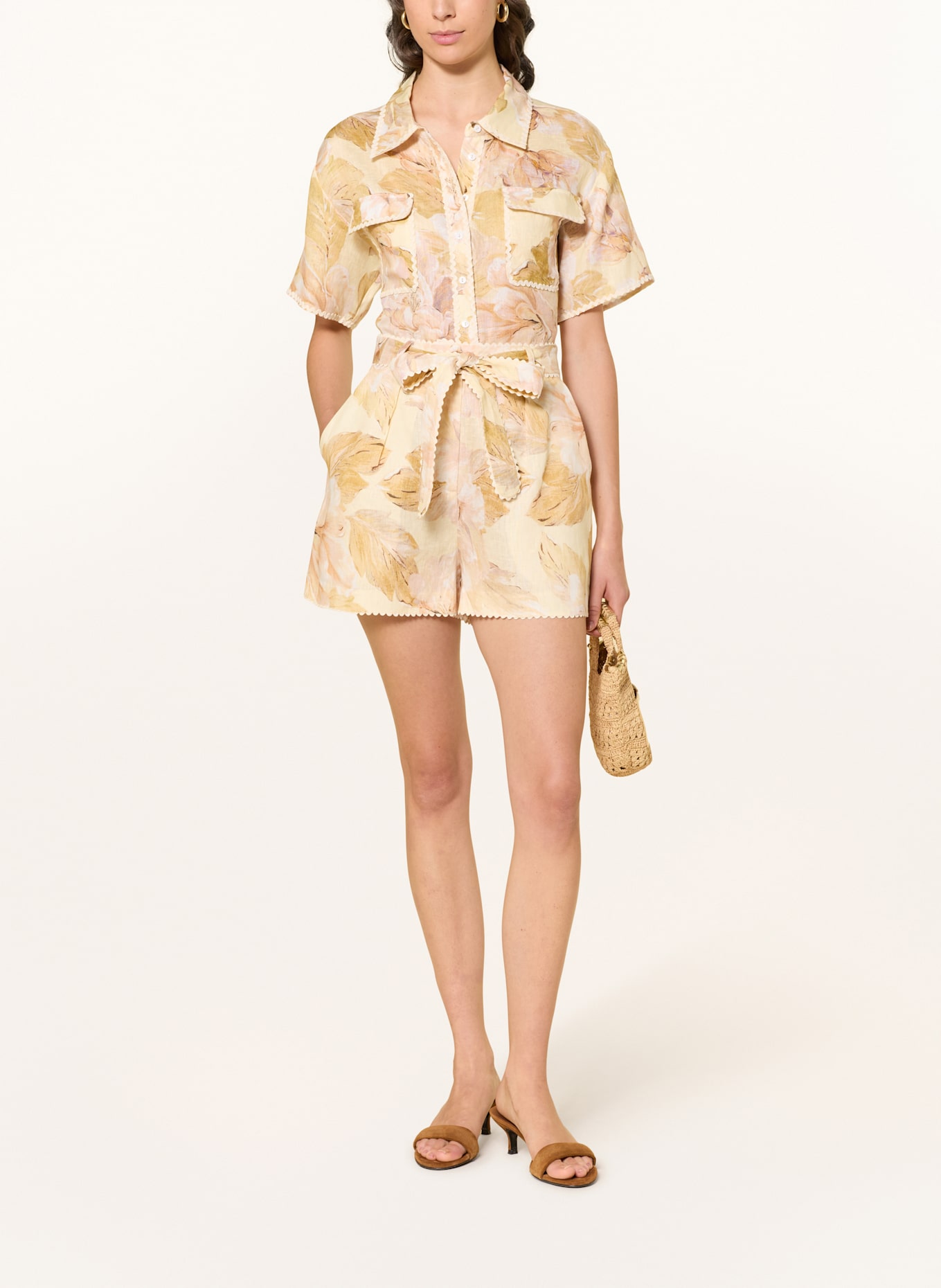 MRS & HUGS linnen blouse: ECRU / BEIGE / NUDE