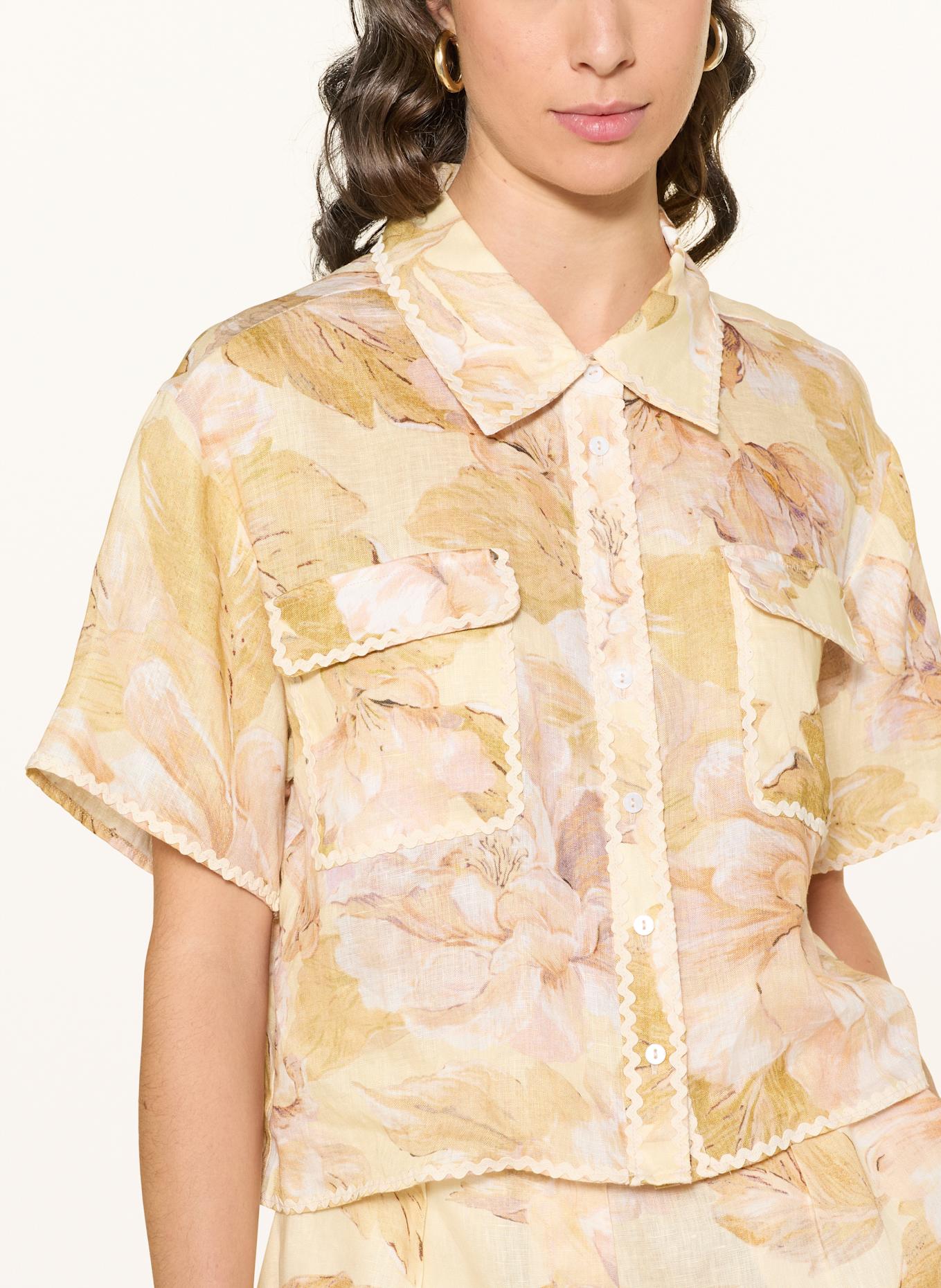 MRS & HUGS Linen blouse: ECRU / BEIGE / NUDE