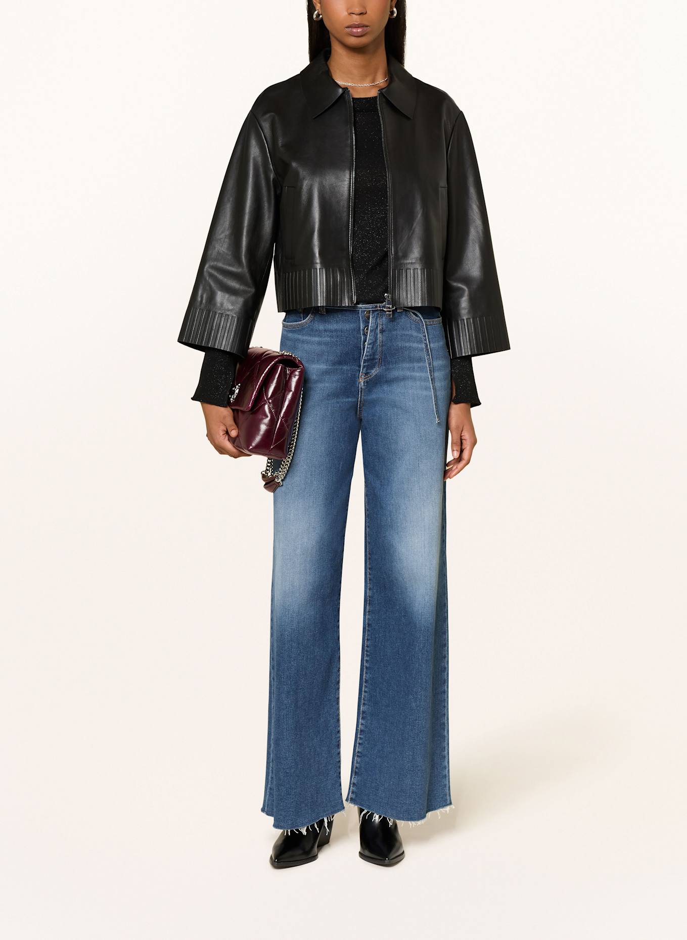 MARC CAIN Wide Leg Jeans WAUKEE: 353 blue denim