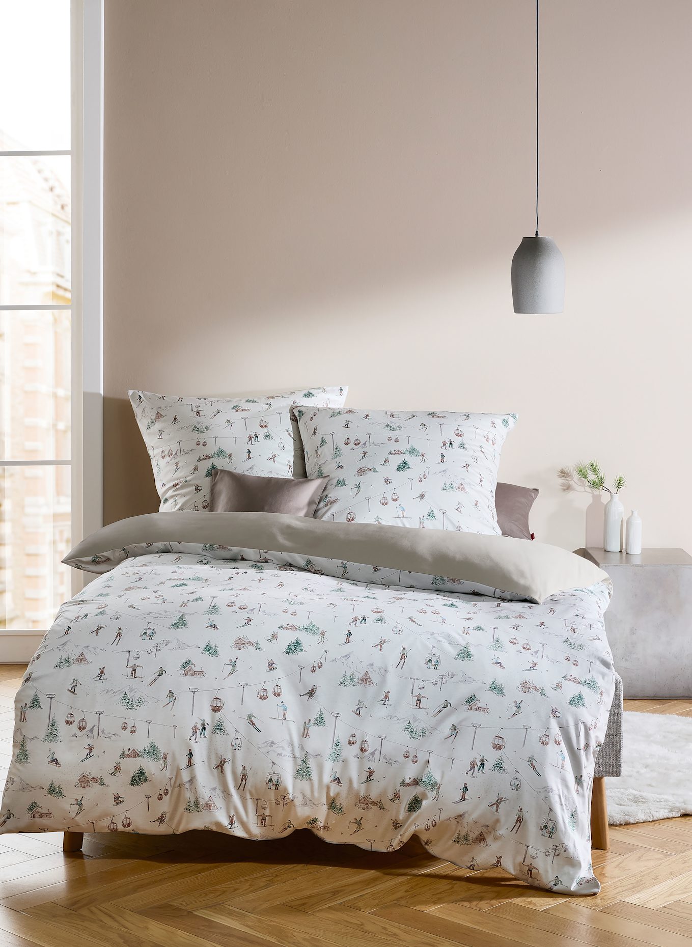 fleuresse Bettwäsche MODERN ELEGANCE: GRÜN / WEISS