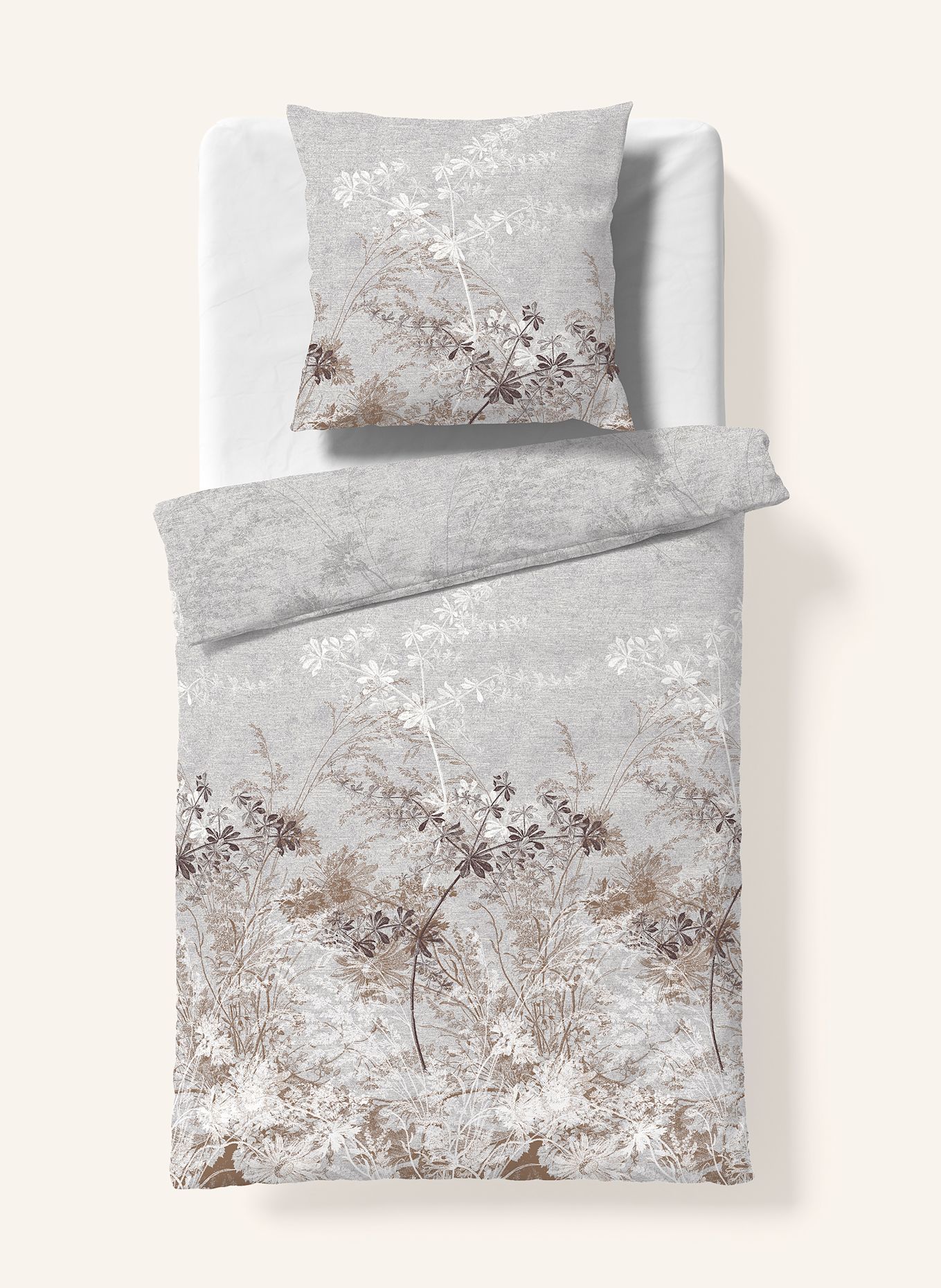 fleuresse Pościel BED ART S: SZARY / BRĄZOWY