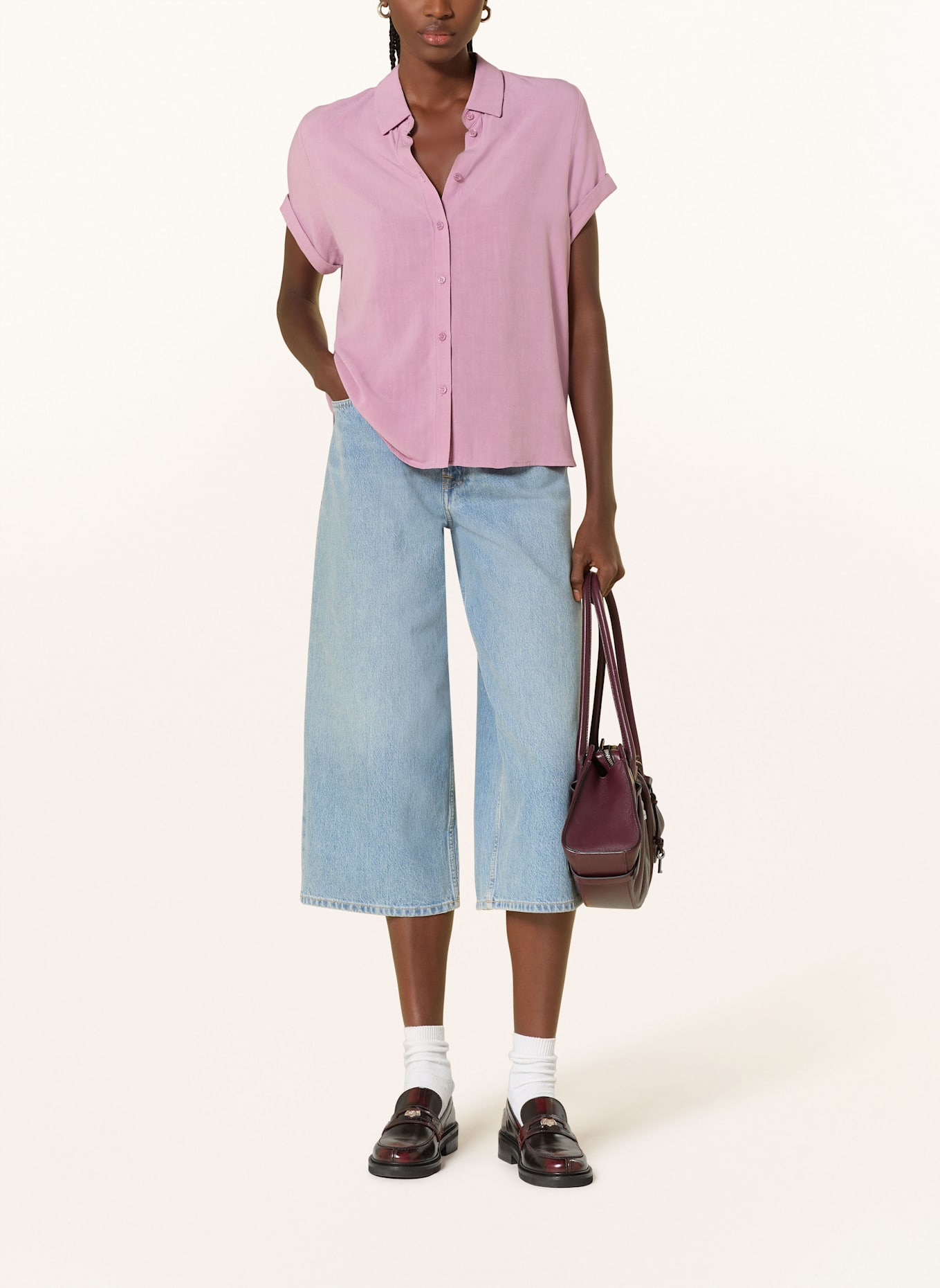 SAMSØE  SAMSØE Košilová halenka SAMAJANA: RŮŽOVÁ