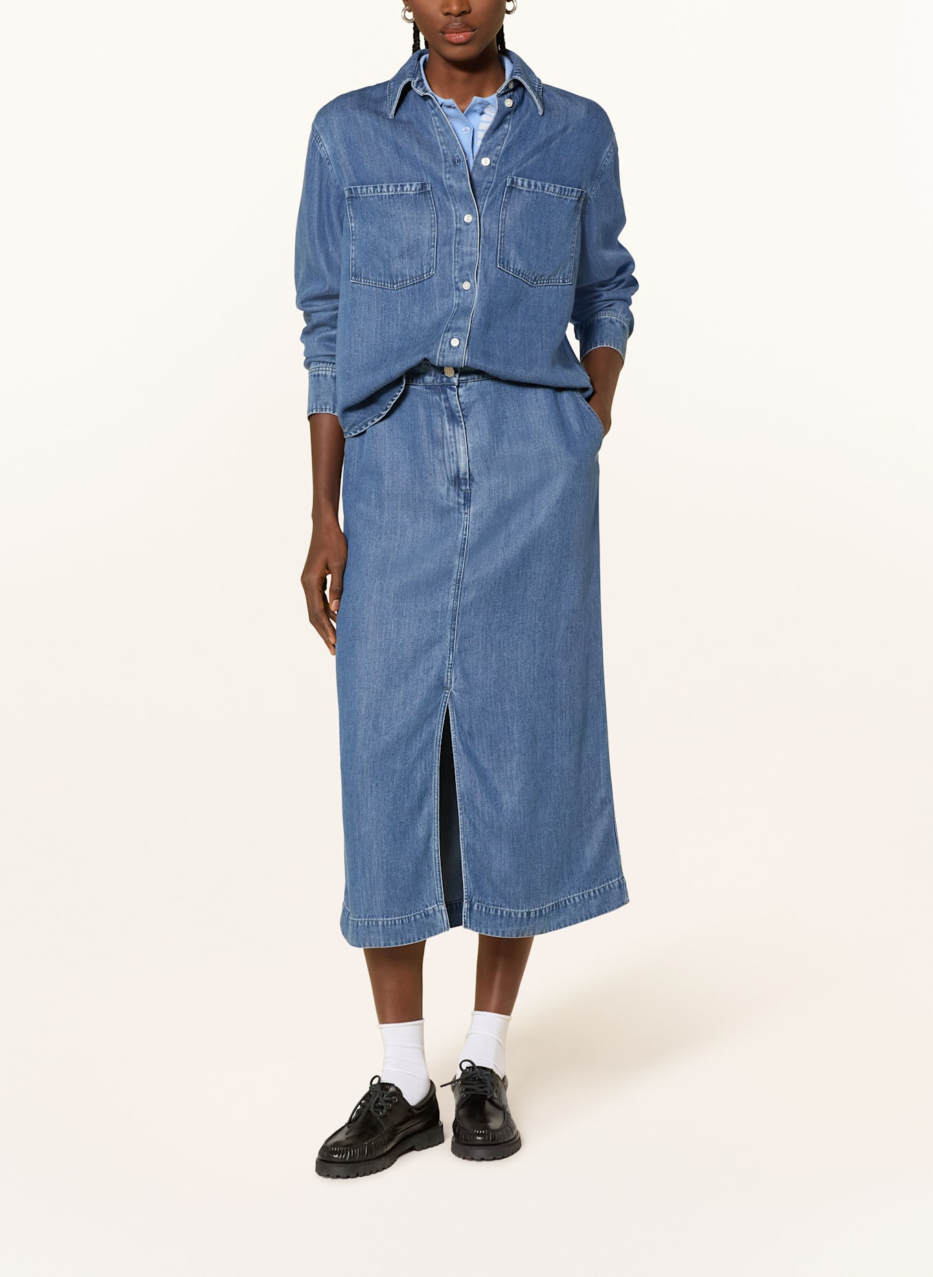 SAMSØE  SAMSØE Tričko SAELLA: TMAVĚ MODRÁ