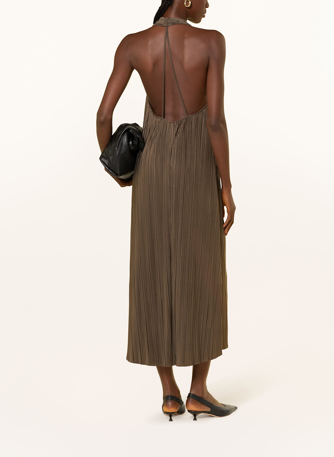 SAMSØE  SAMSØE Pleated dress SACILLE: KHAKI