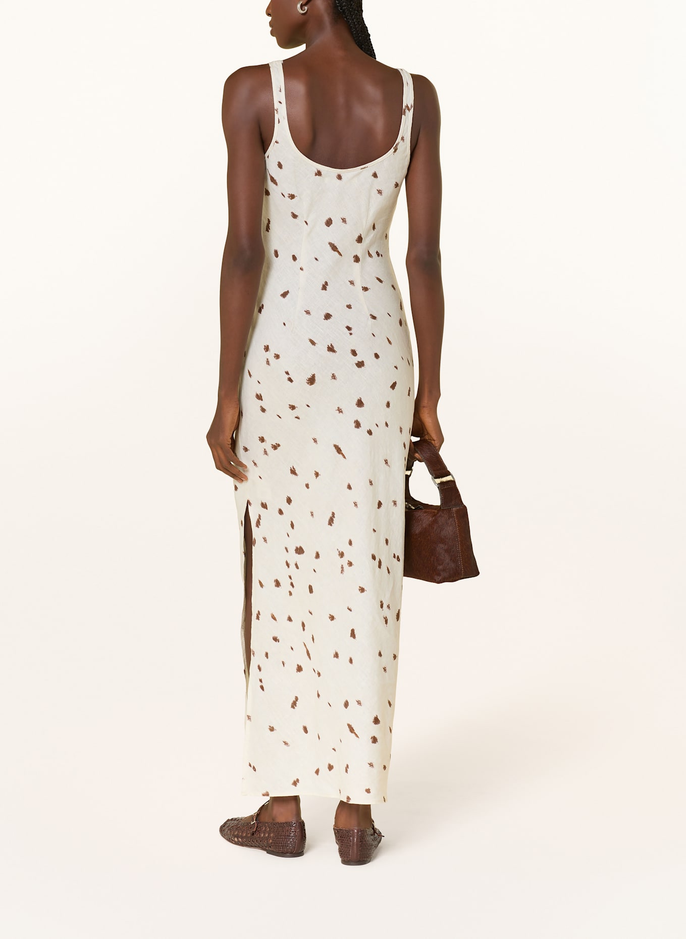 SAMSØE  SAMSØE Linnen jurk SASUNNY: ECRU / BRUIN