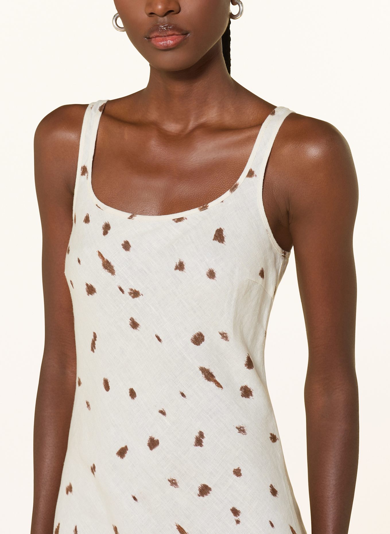 SAMSØE  SAMSØE Linnen jurk SASUNNY: ECRU / BRUIN