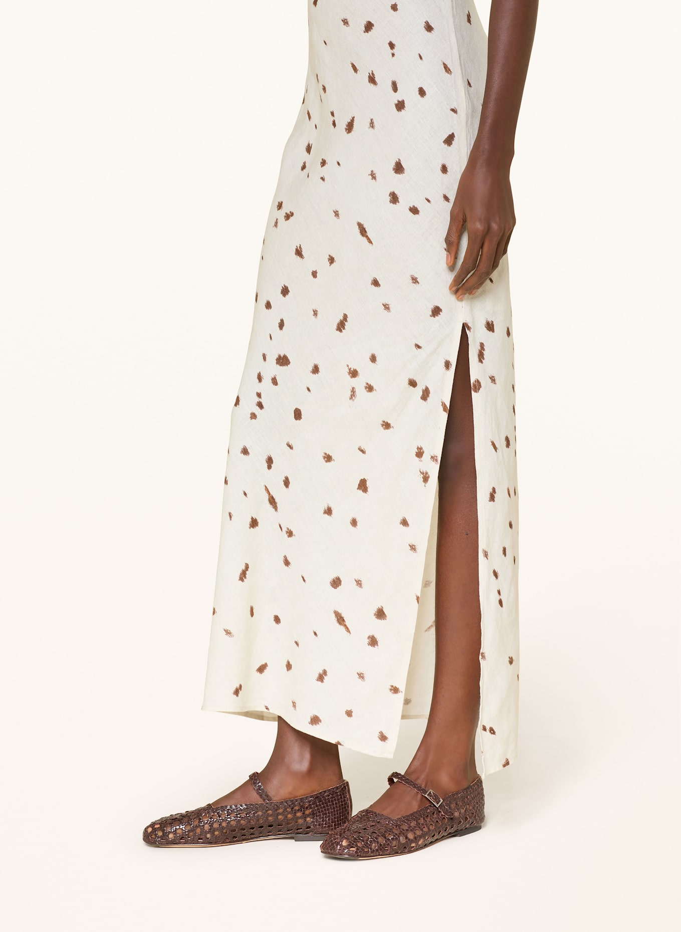 SAMSØE  SAMSØE Linnen jurk SASUNNY: ECRU / BRUIN