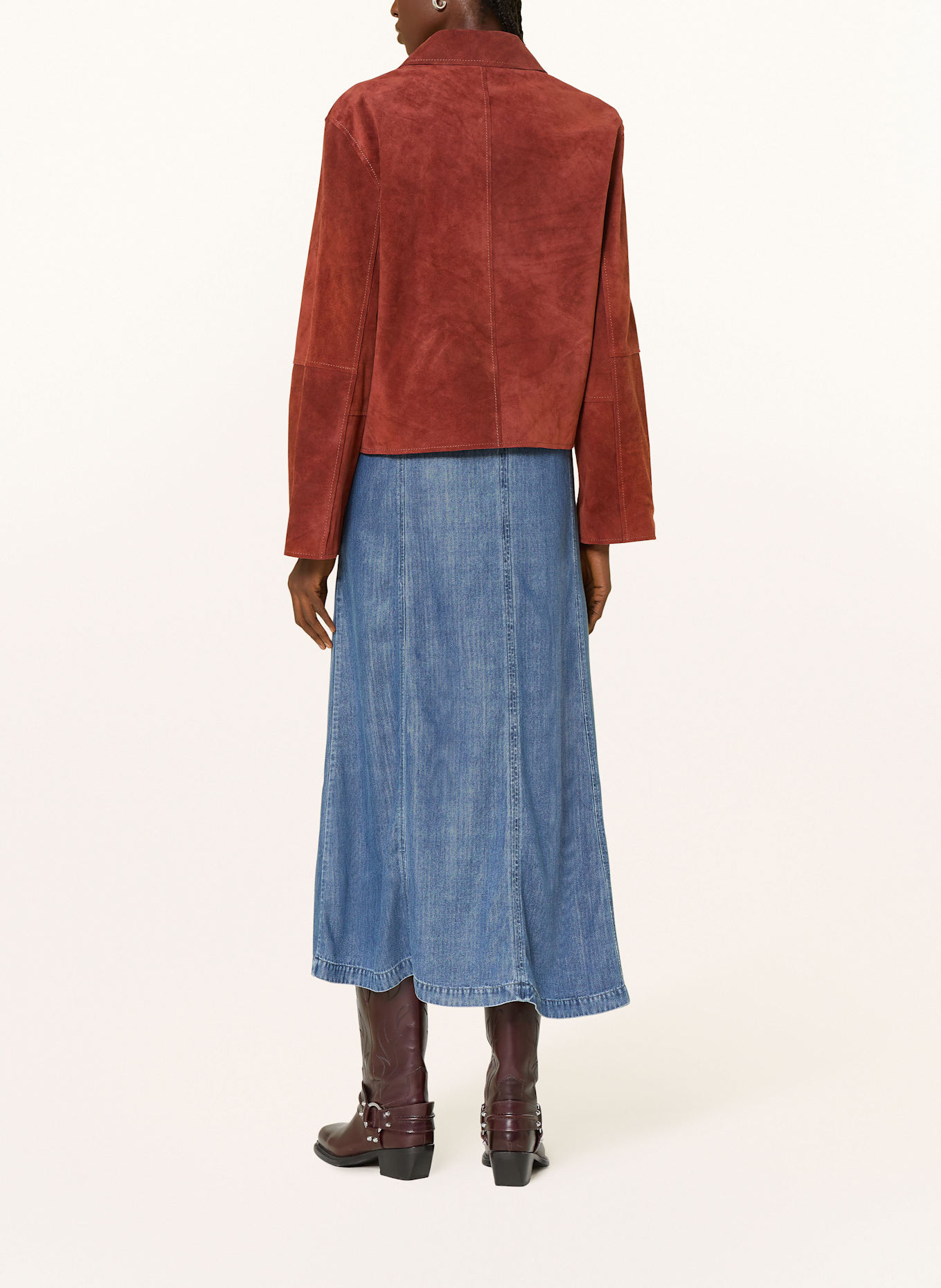 SAMSØE  SAMSØE SALYLO leather jacket: RED