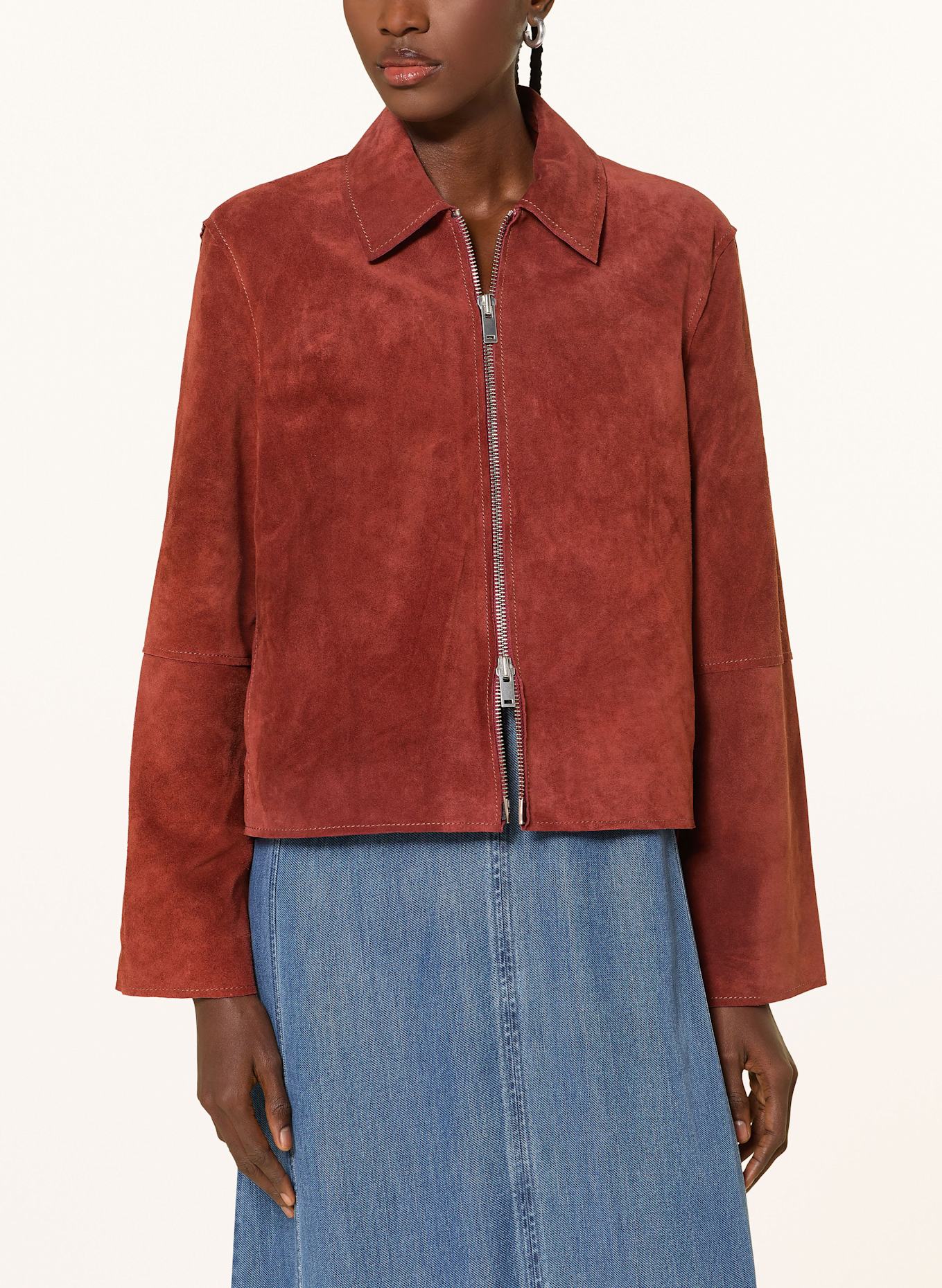 SAMSØE  SAMSØE SALYLO leather jacket: RED