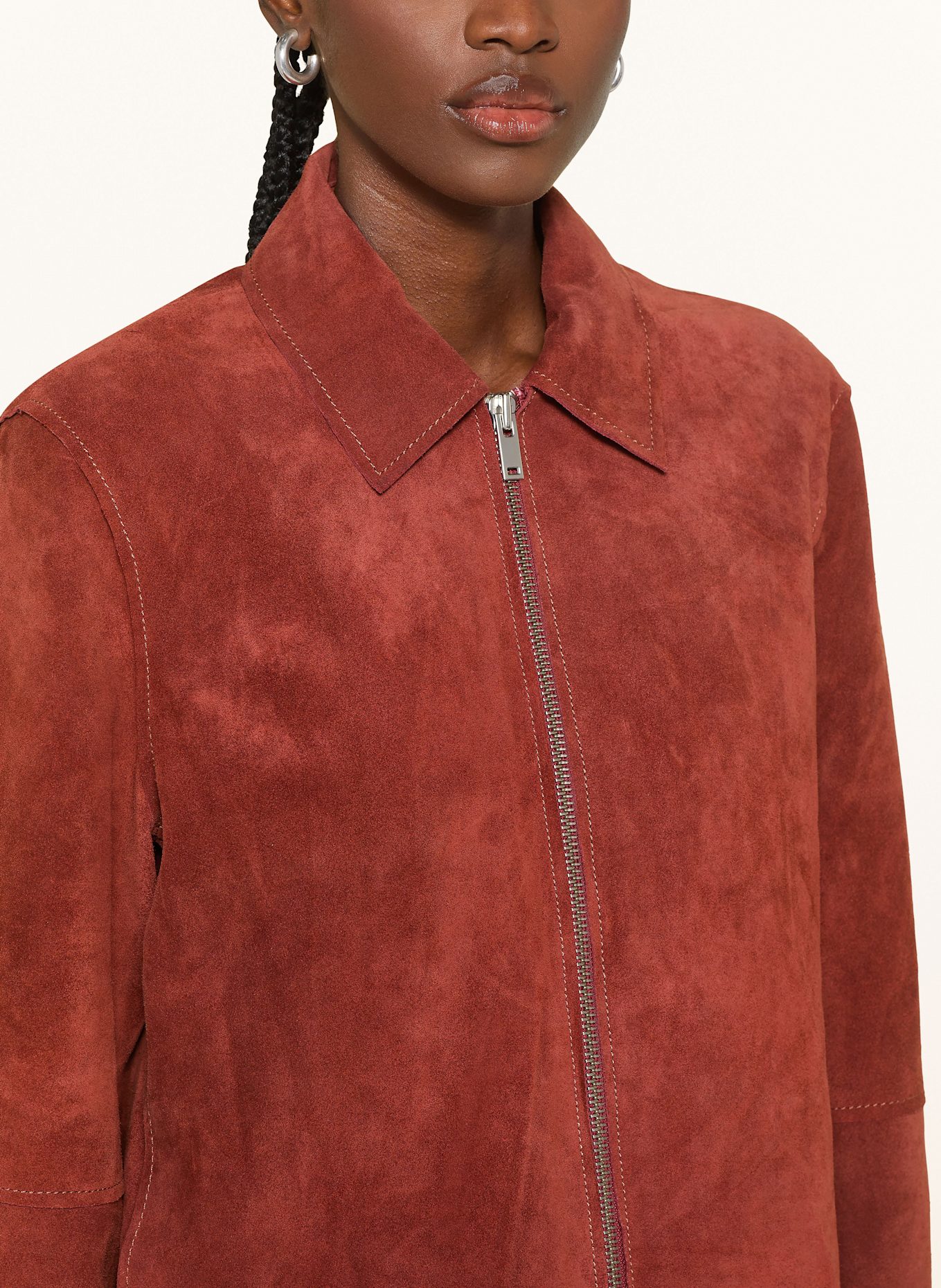 SAMSØE  SAMSØE SALYLO leather jacket: RED