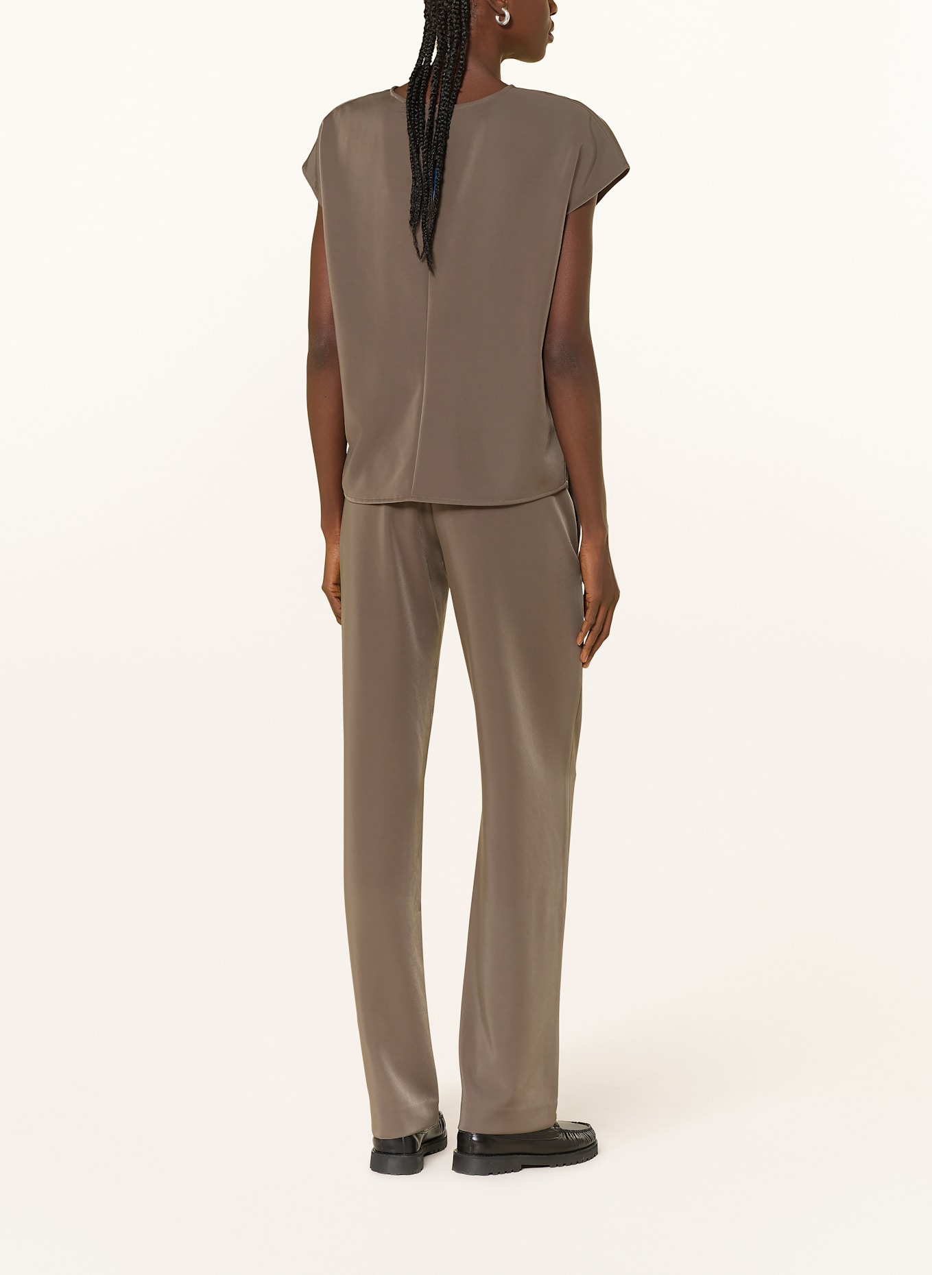 SAMSØE  SAMSØE Žerzejové kalhoty SAHOYS: KHAKI