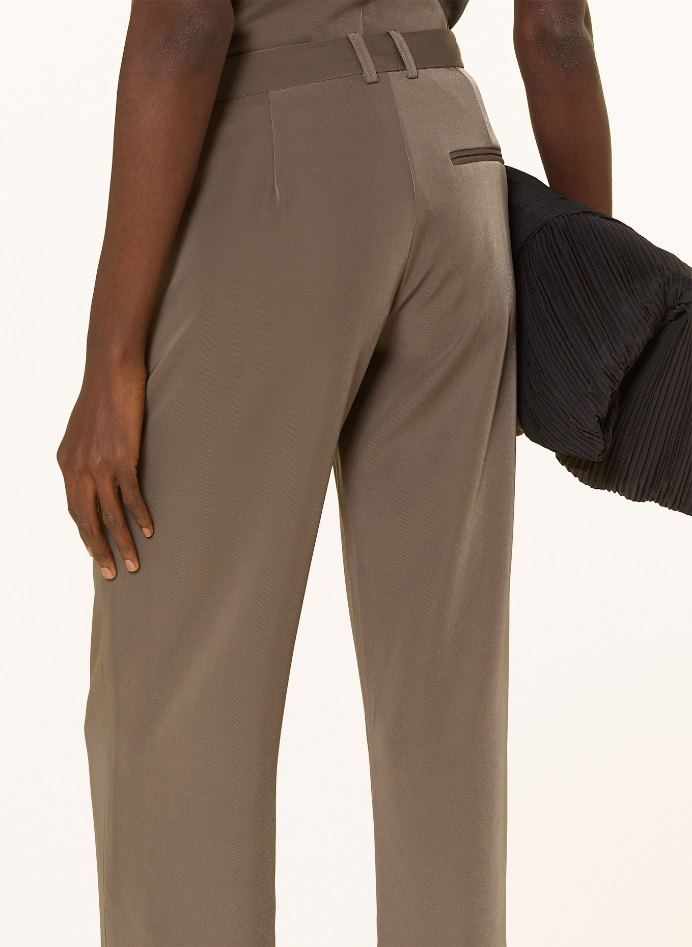 SAMSØE  SAMSØE Žerzejové kalhoty SAHOYS: KHAKI