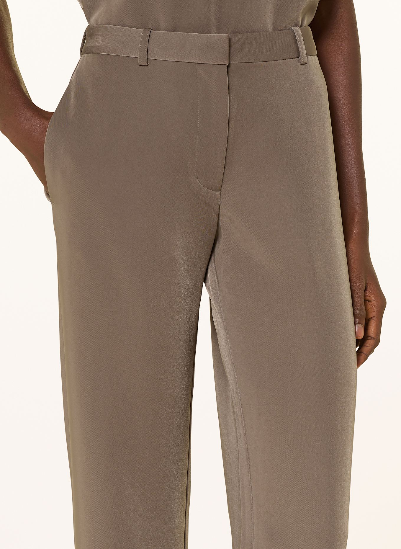 SAMSØE  SAMSØE Žerzejové kalhoty SAHOYS: KHAKI