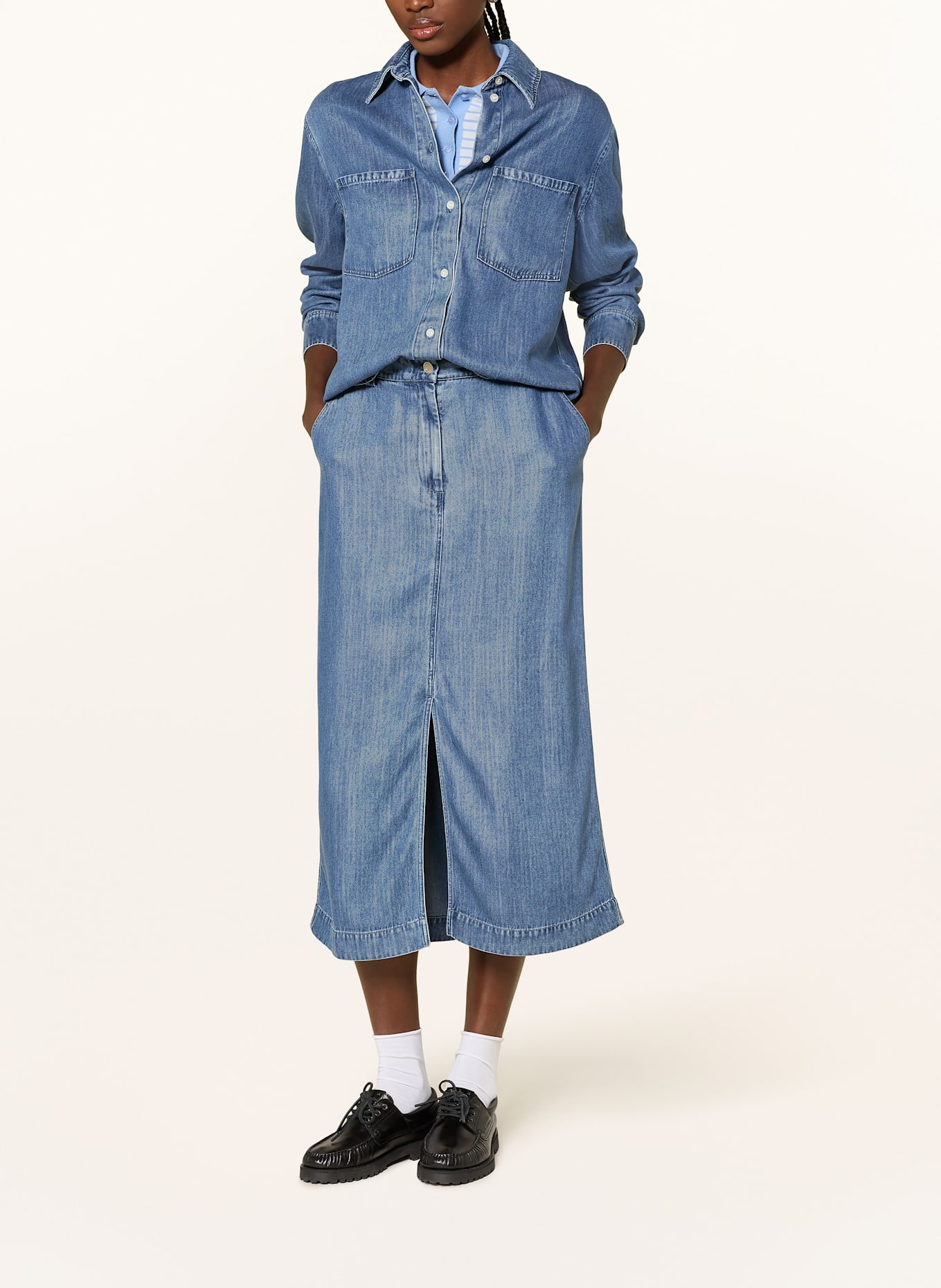 SAMSØE  SAMSØE Spódnica jeansowa SATOVES: CLR002201 Medium denim blue