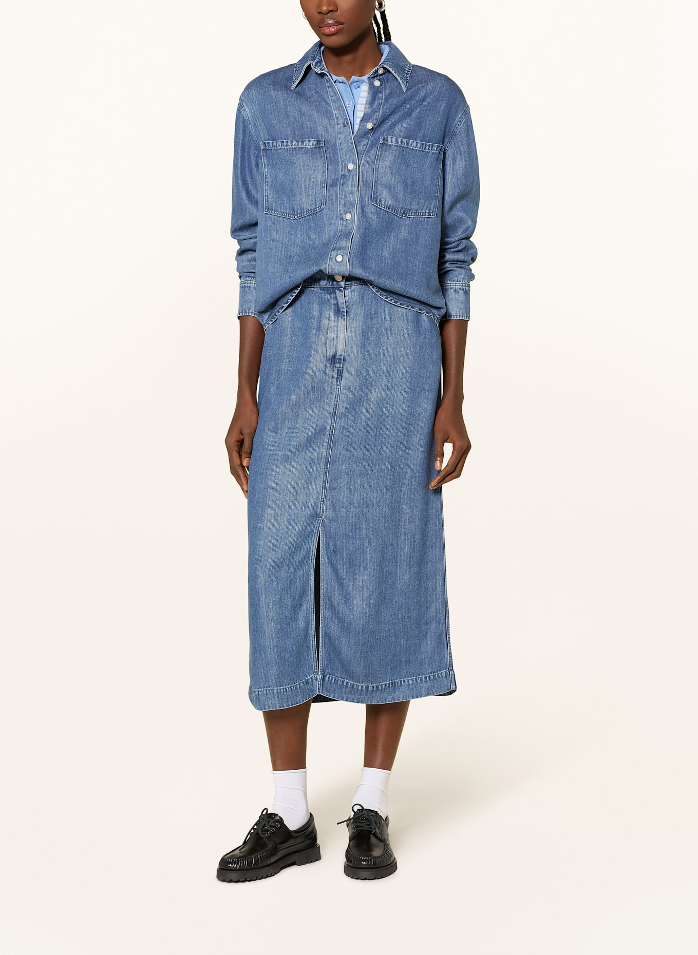 SAMSØE  SAMSØE Košilová halenka SABEXY: CLR002201 Medium denim blue